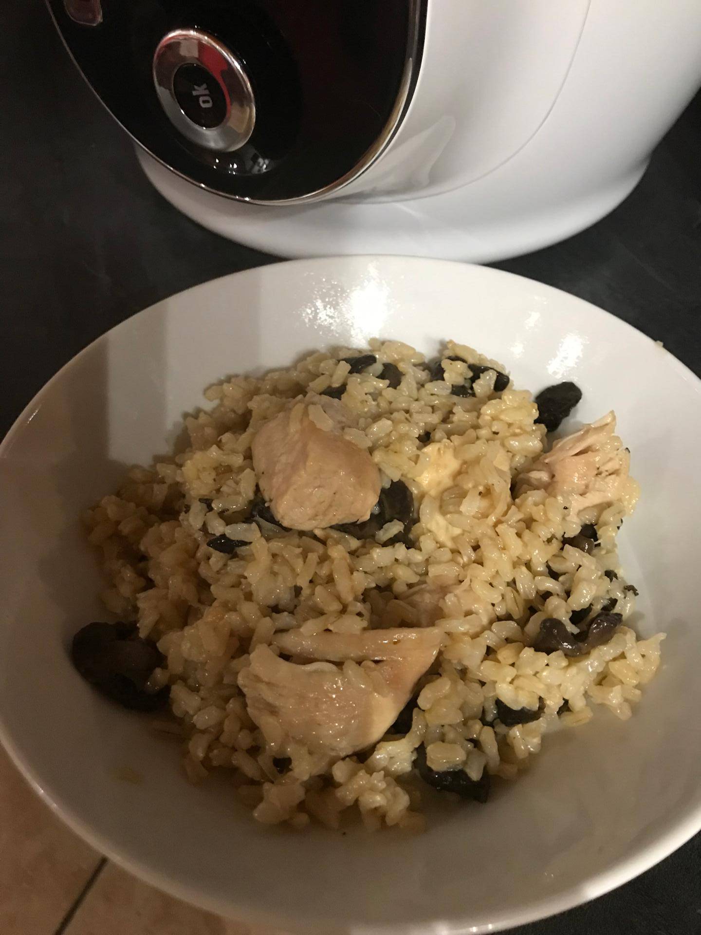 Riz, Poulet et champignons de Paris - Recette Cookeo | Moulinex