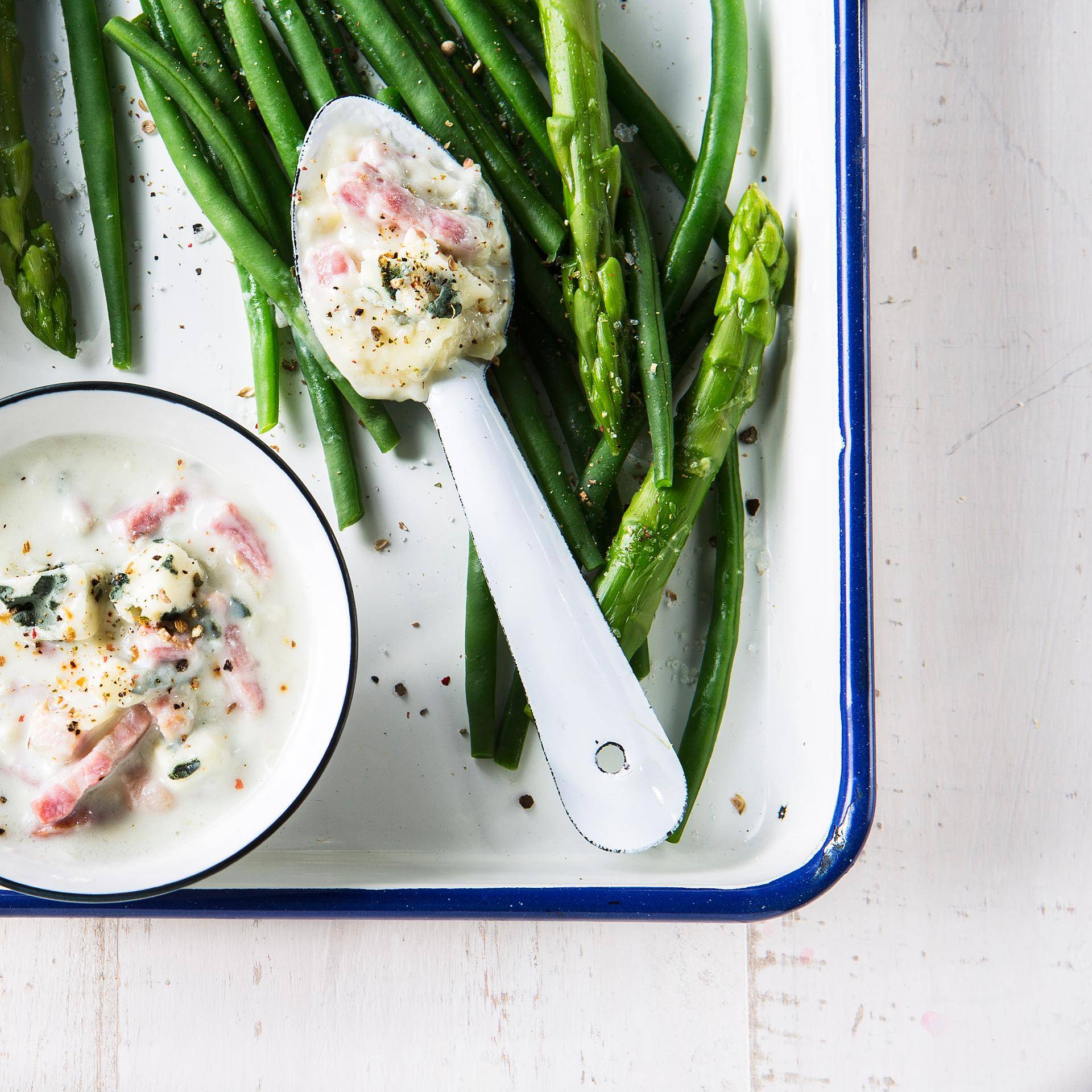 Sauce au roquefort et lardons - Recette Companion | Moulinex