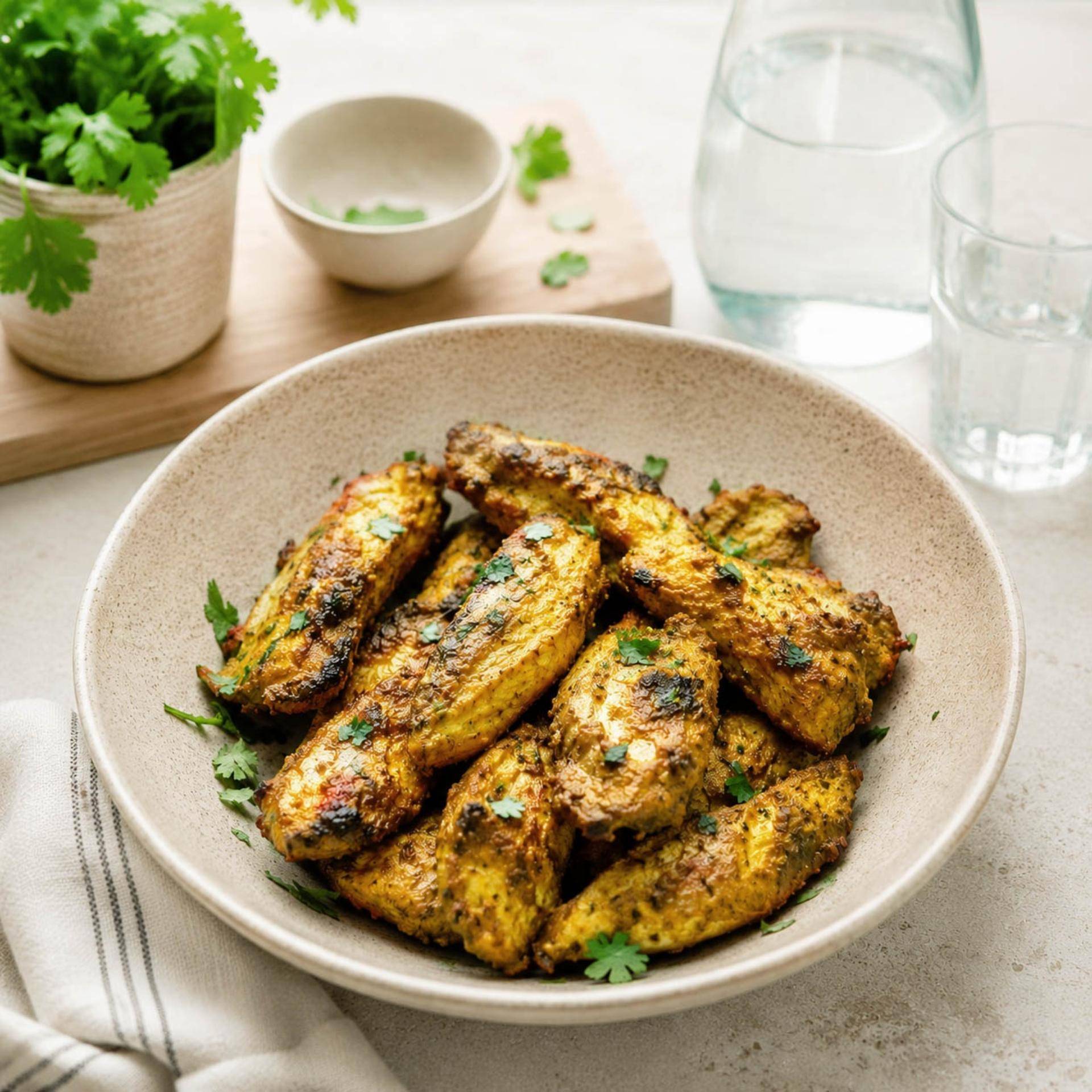 Aiguillettes de dinde tandoori - Recette Easy Fry Compact | Moulinex