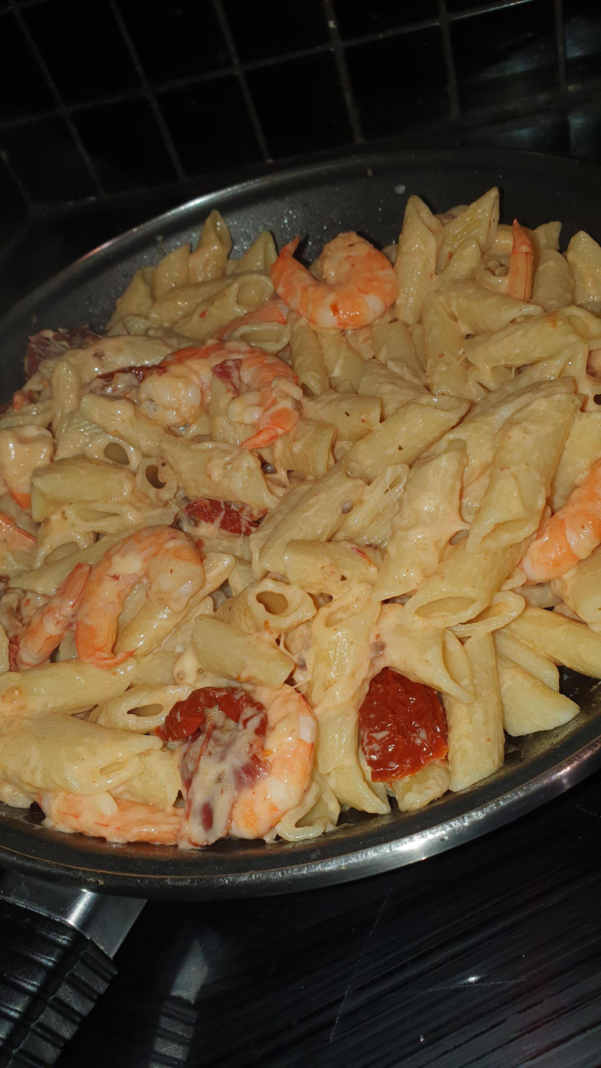 Pates aux crevettes sauce crémeuse - Recette Cookeo | Moulinex