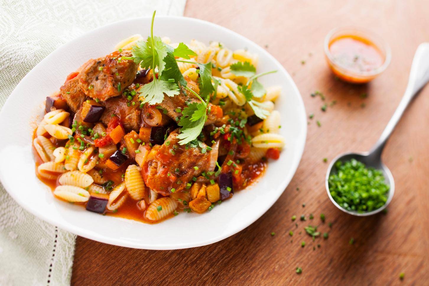 Sauté de veau aux aubergines - Recette Cookeo | Moulinex