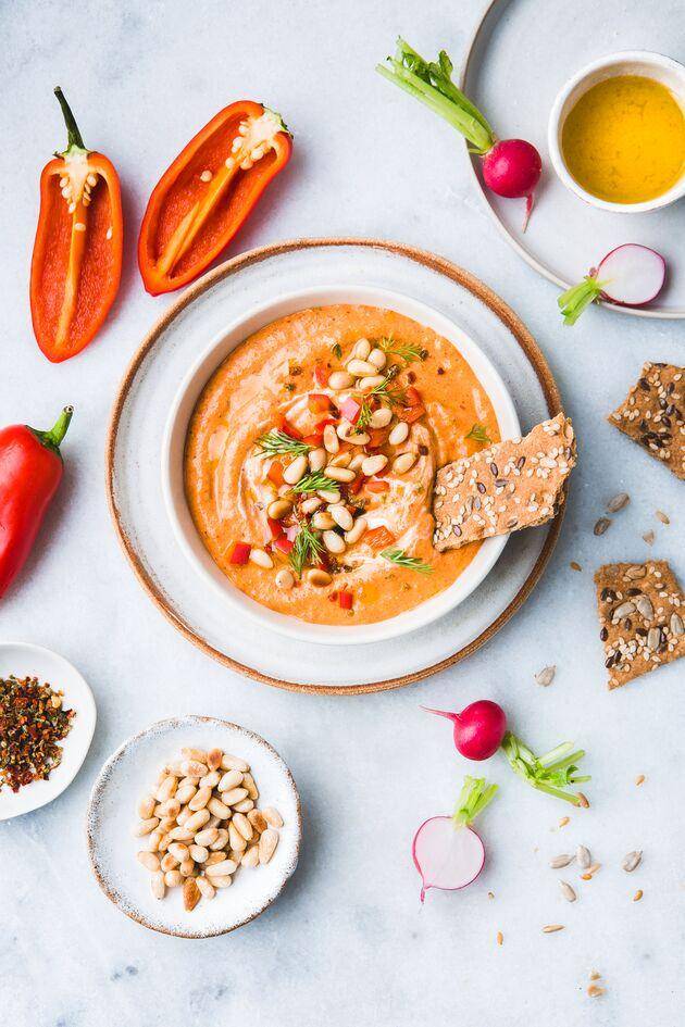 Crème de poivrons à la feta - Recette Perfectmix + | Moulinex