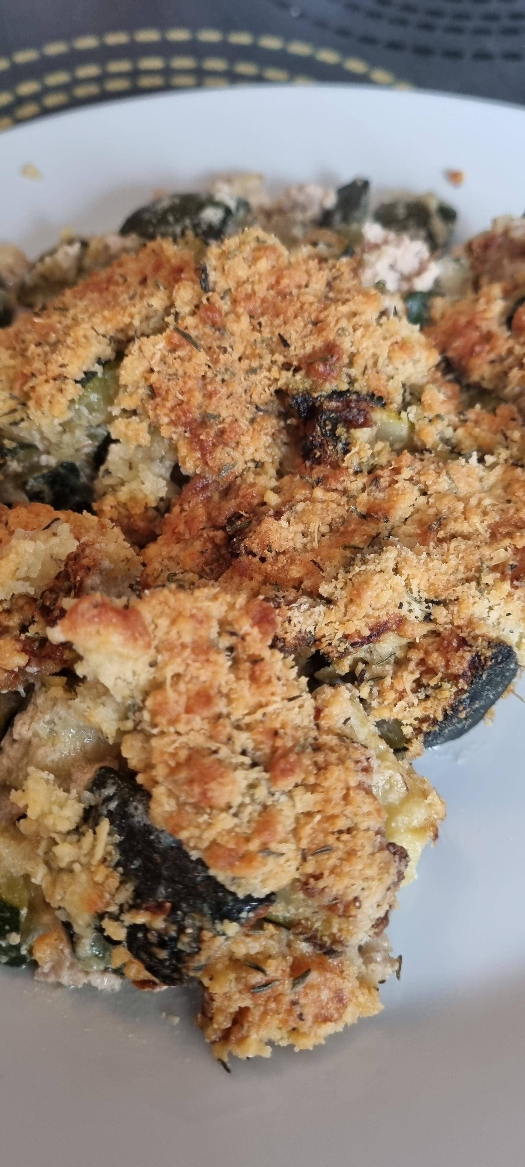Crumble courgettes, haché de veau et Boursin - Recette Cookeo V3 | Moulinex