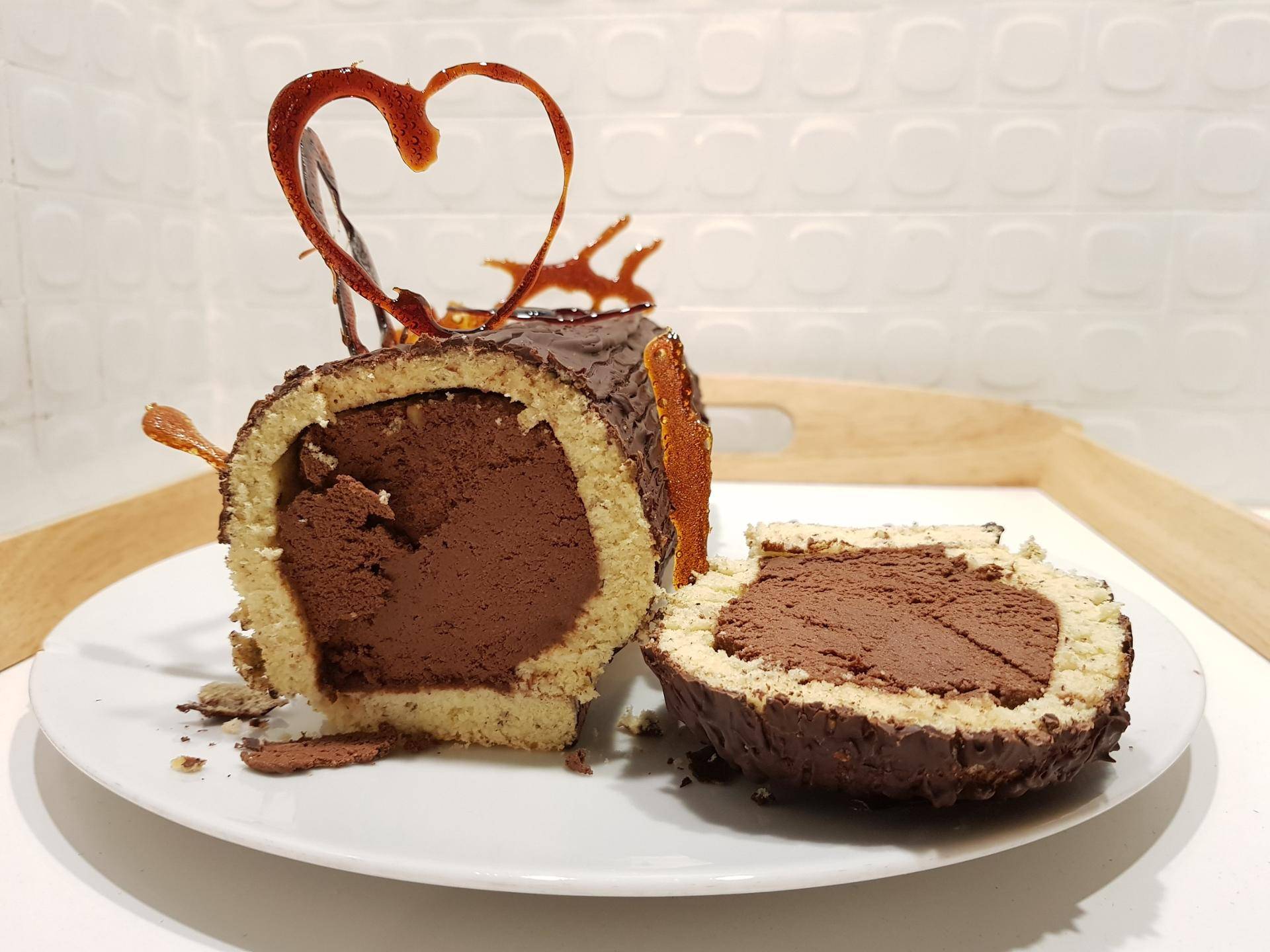 Bûche chocolat noisette - Recette Companion Connect XL | Moulinex