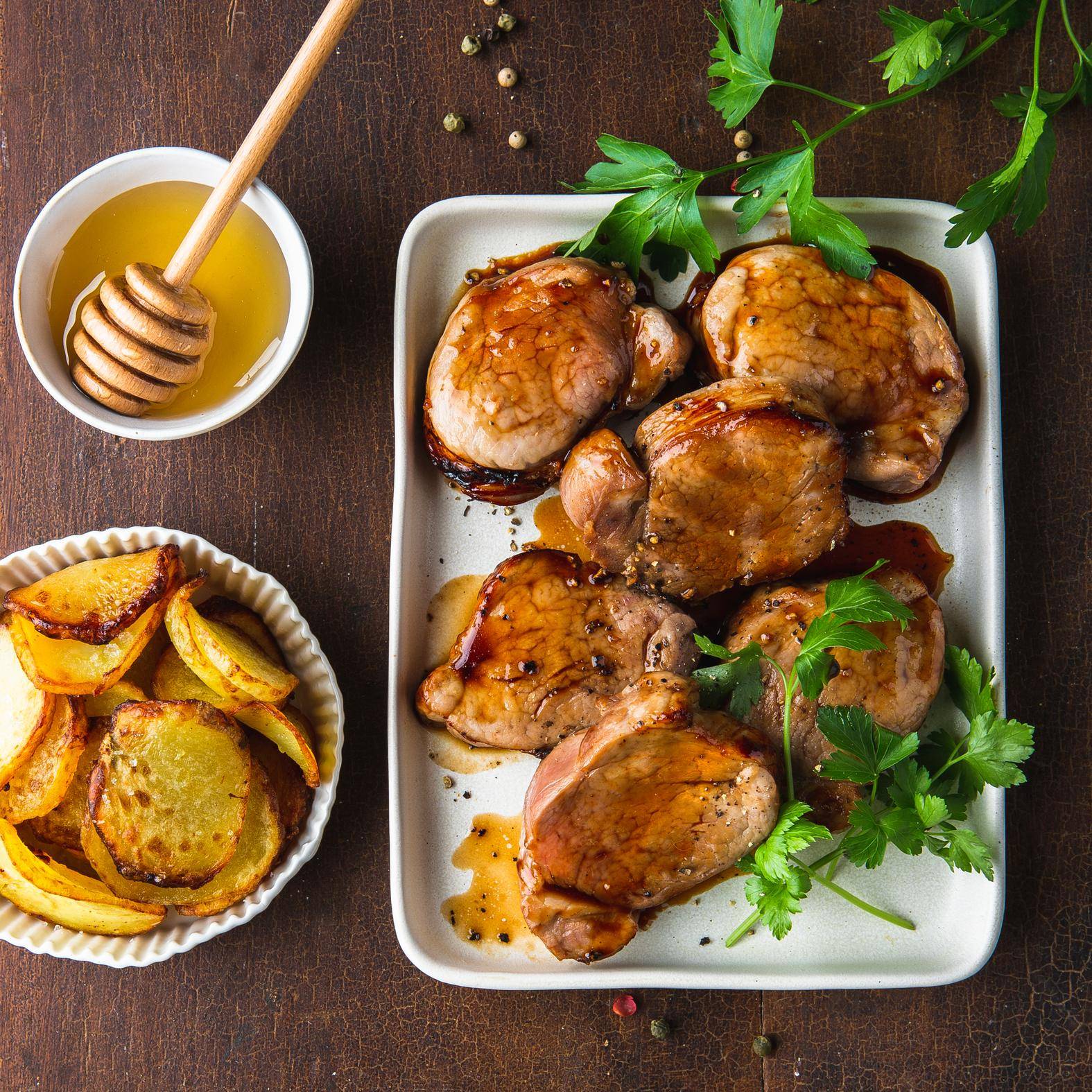 Honing filet mignon met Sarladaise aardappels - Recette EASY FRY OVEN & GRILL 9 in 1 | Moulinex