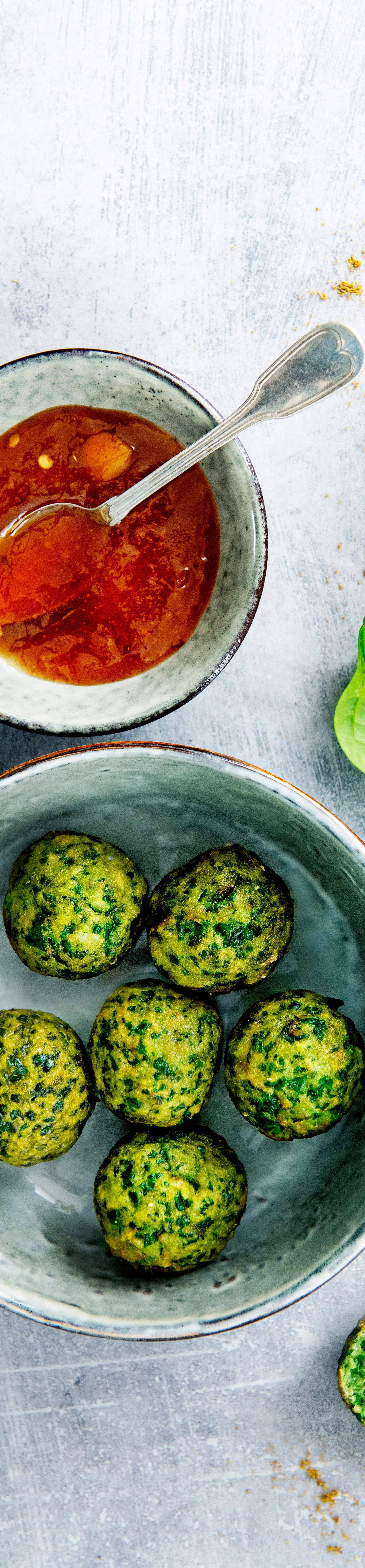Thaise visballetjes met spinazie - Recette EASY FRY OVEN & GRILL 9 in 1 | Moulinex
