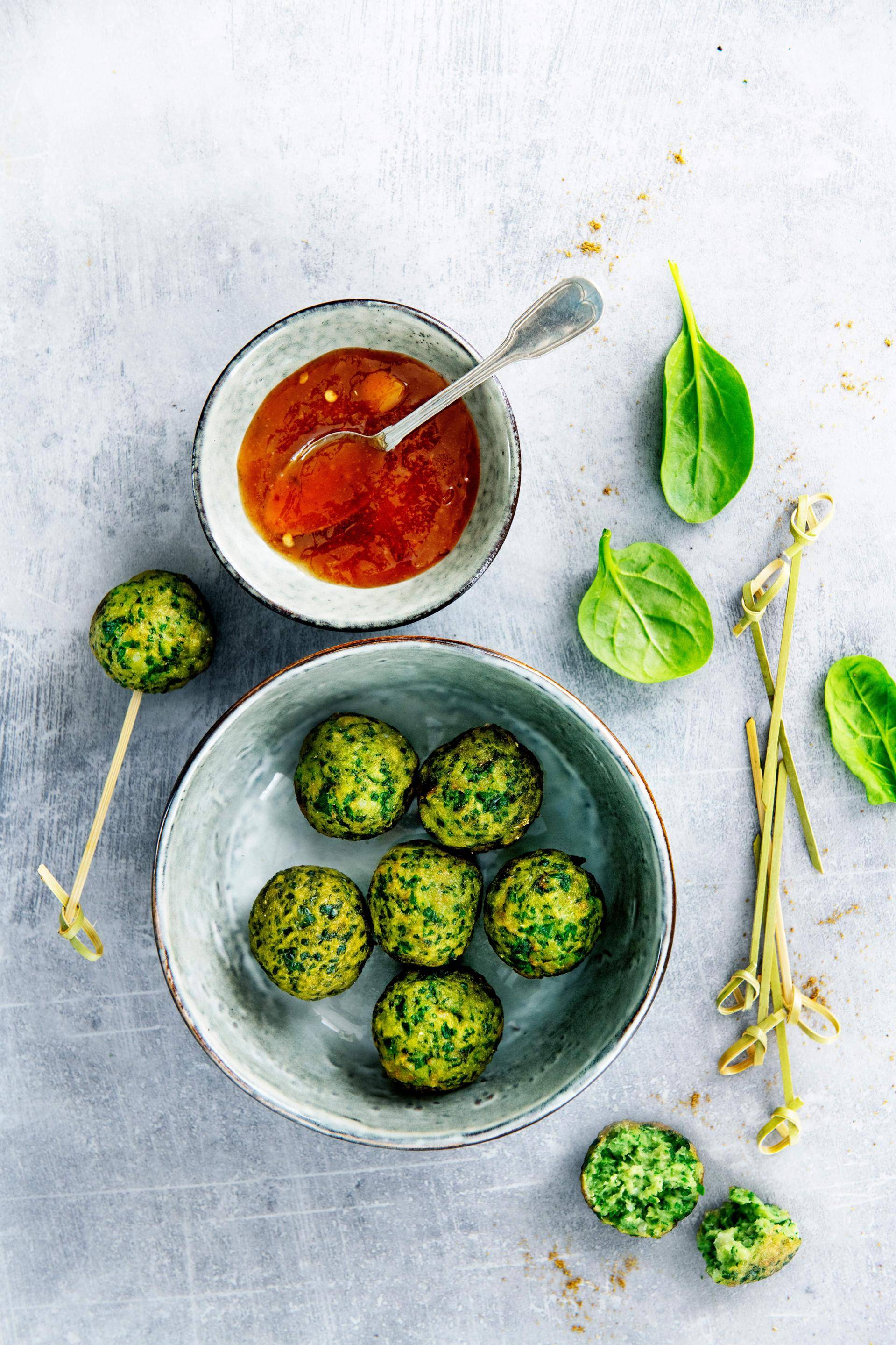 Thaise visballetjes met spinazie - Recette EASY FRY OVEN & GRILL 9 in 1 | Moulinex