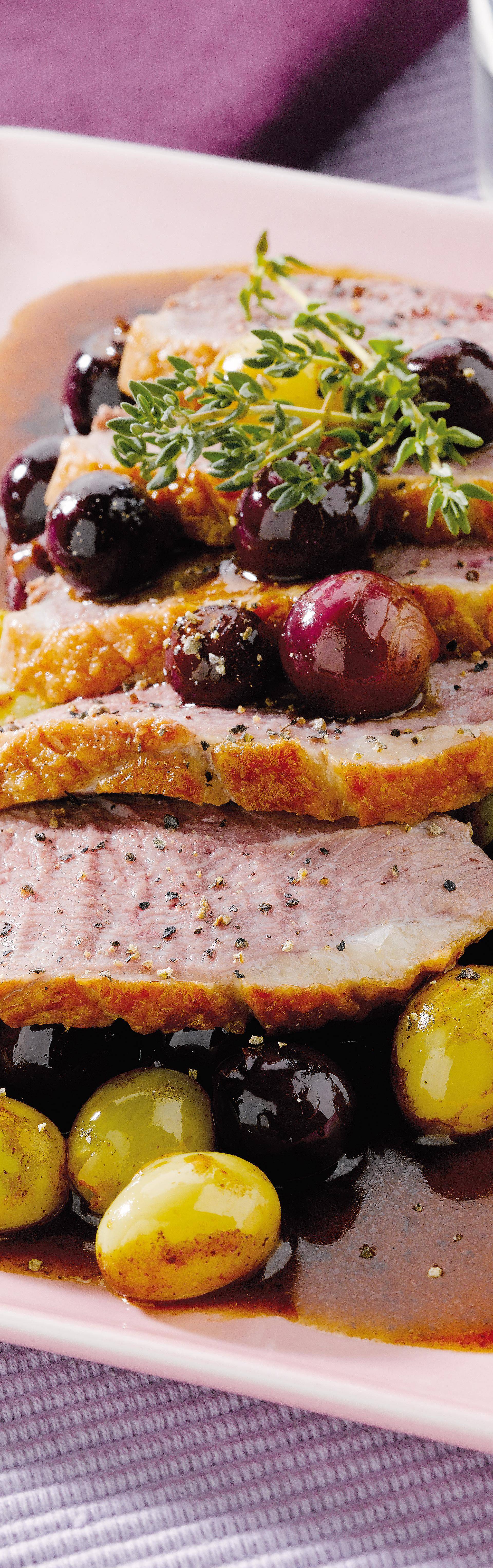 Filets de canard aux raisins et choux farcis au foie gras - Recette Companion | Moulinex