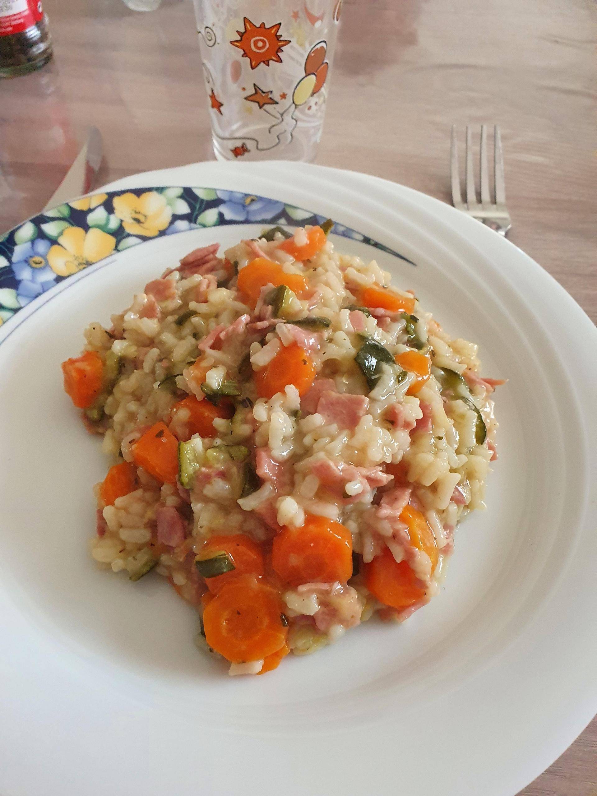 Risotto aux legumes et jambon - Recette Cookeo | Moulinex