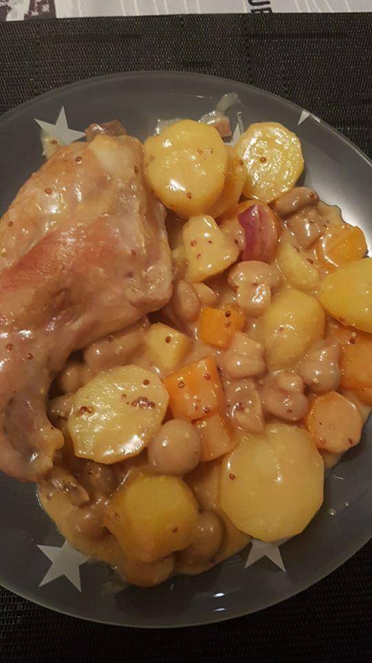 Cuisses de lapin P.D.T carottes champi à la moutarde - Recette Cookeo | Moulinex