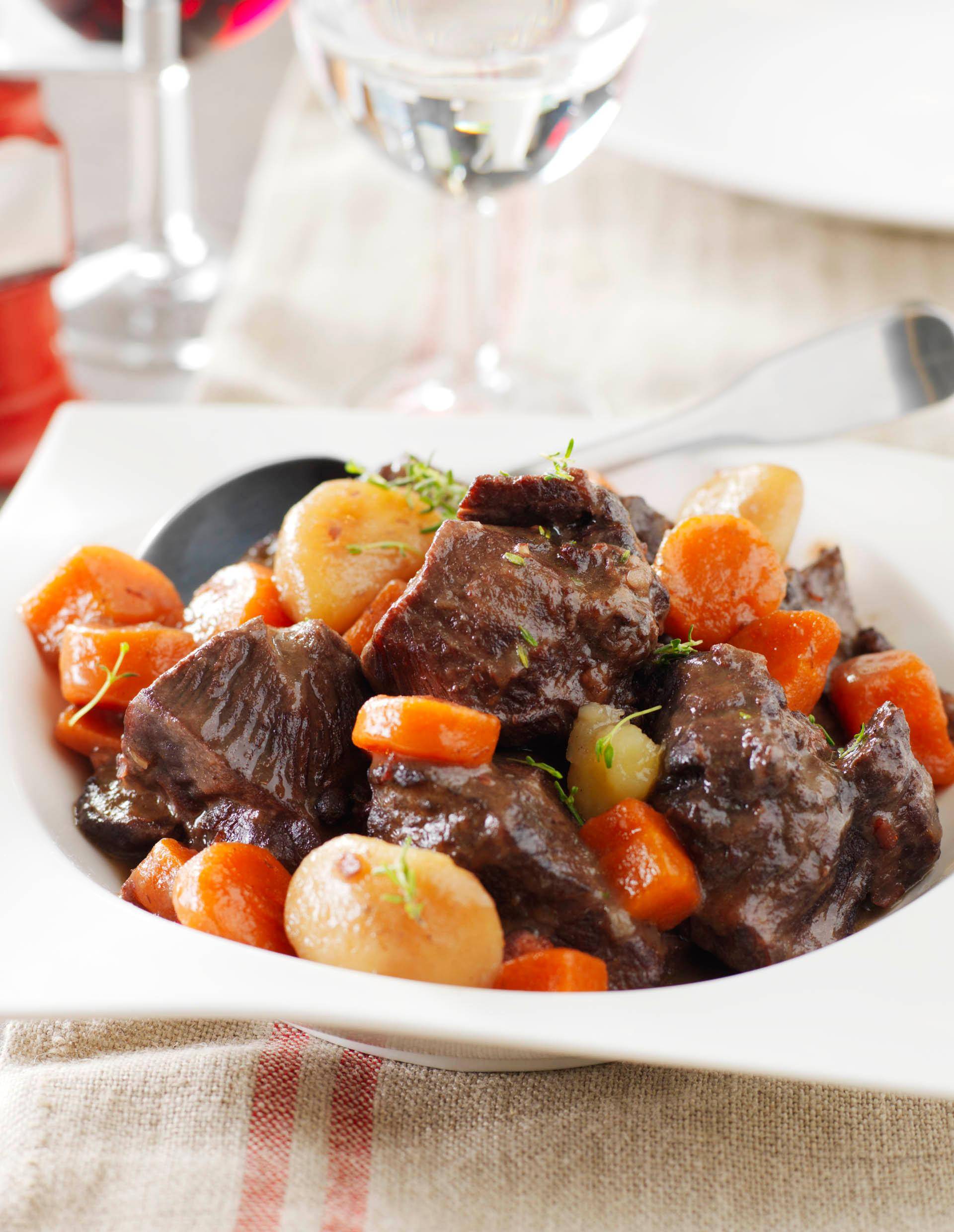 Joue de bœuf au vin rouge et légumes d'hiver - Recette Companion | Moulinex