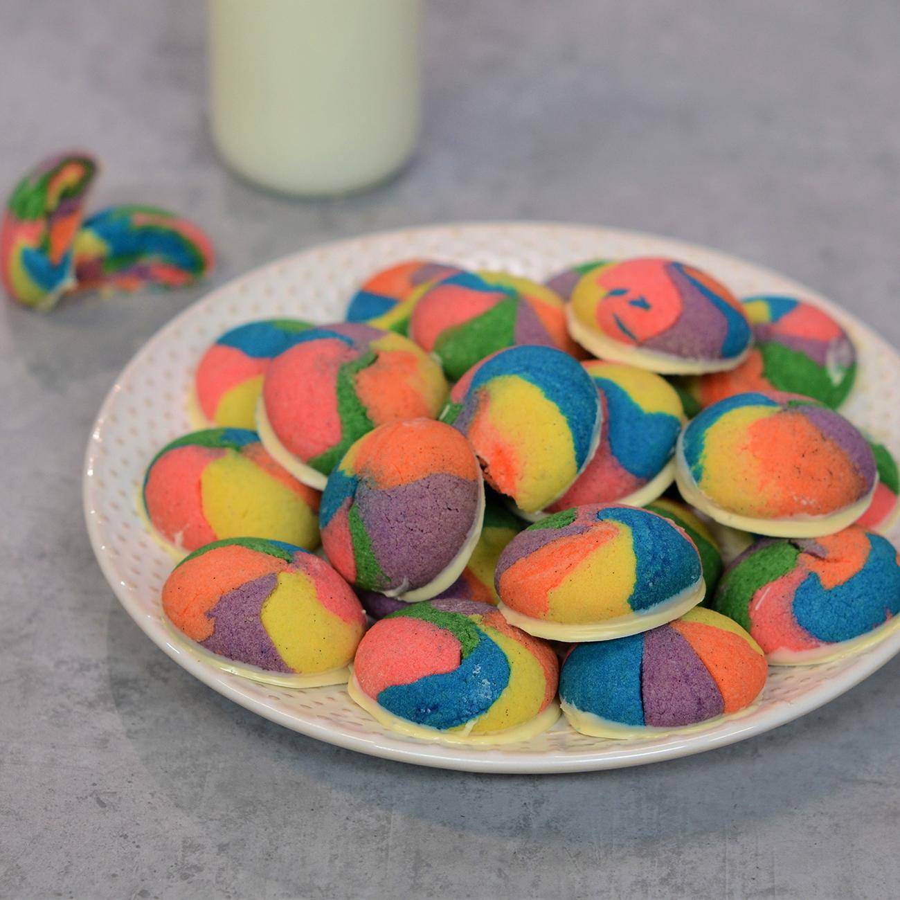 Sablés tourbillons multicolores - Recette Companion | Moulinex