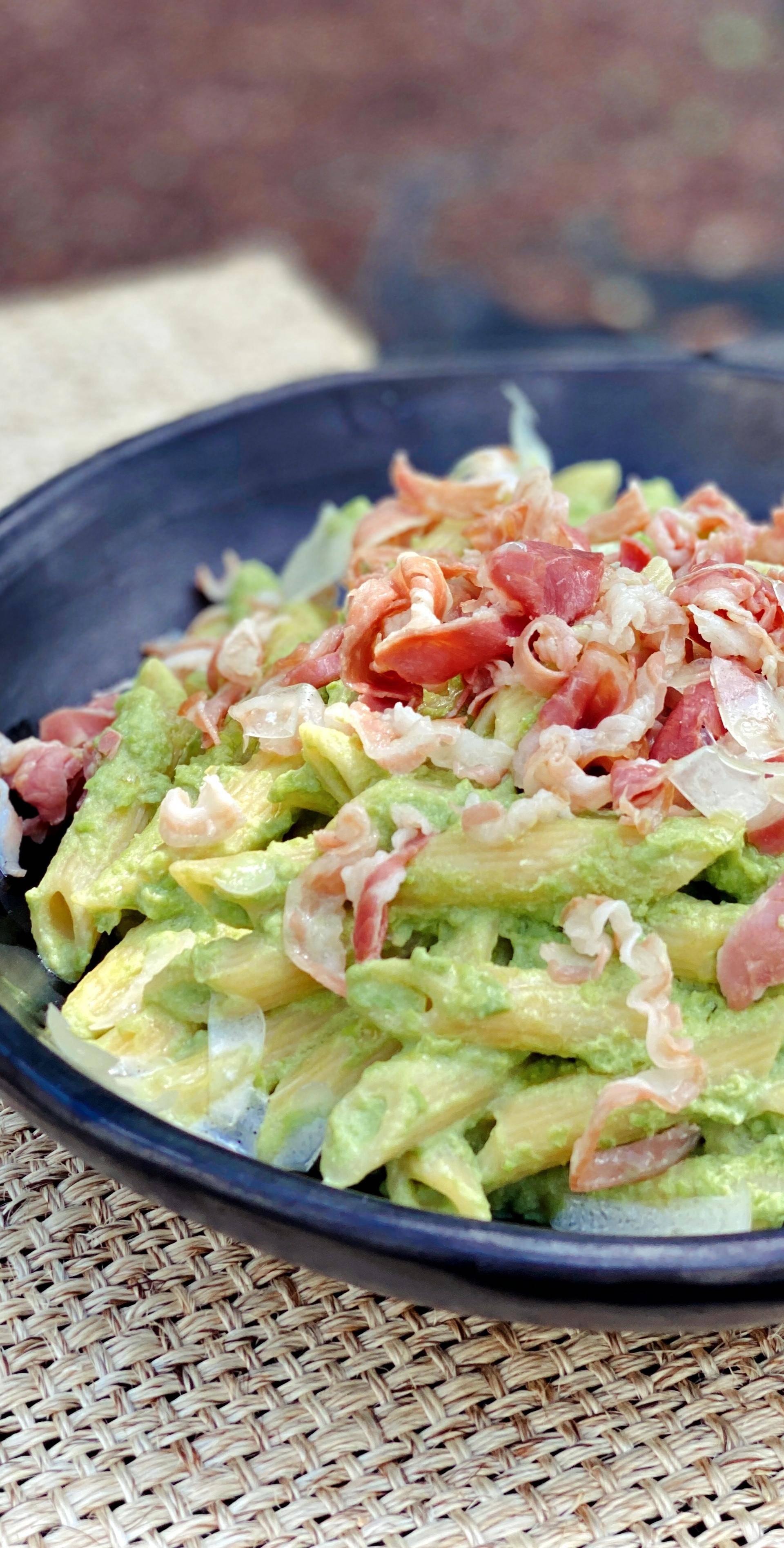 Penne met erwtjes en pancetta chips - Recette Companion | Moulinex