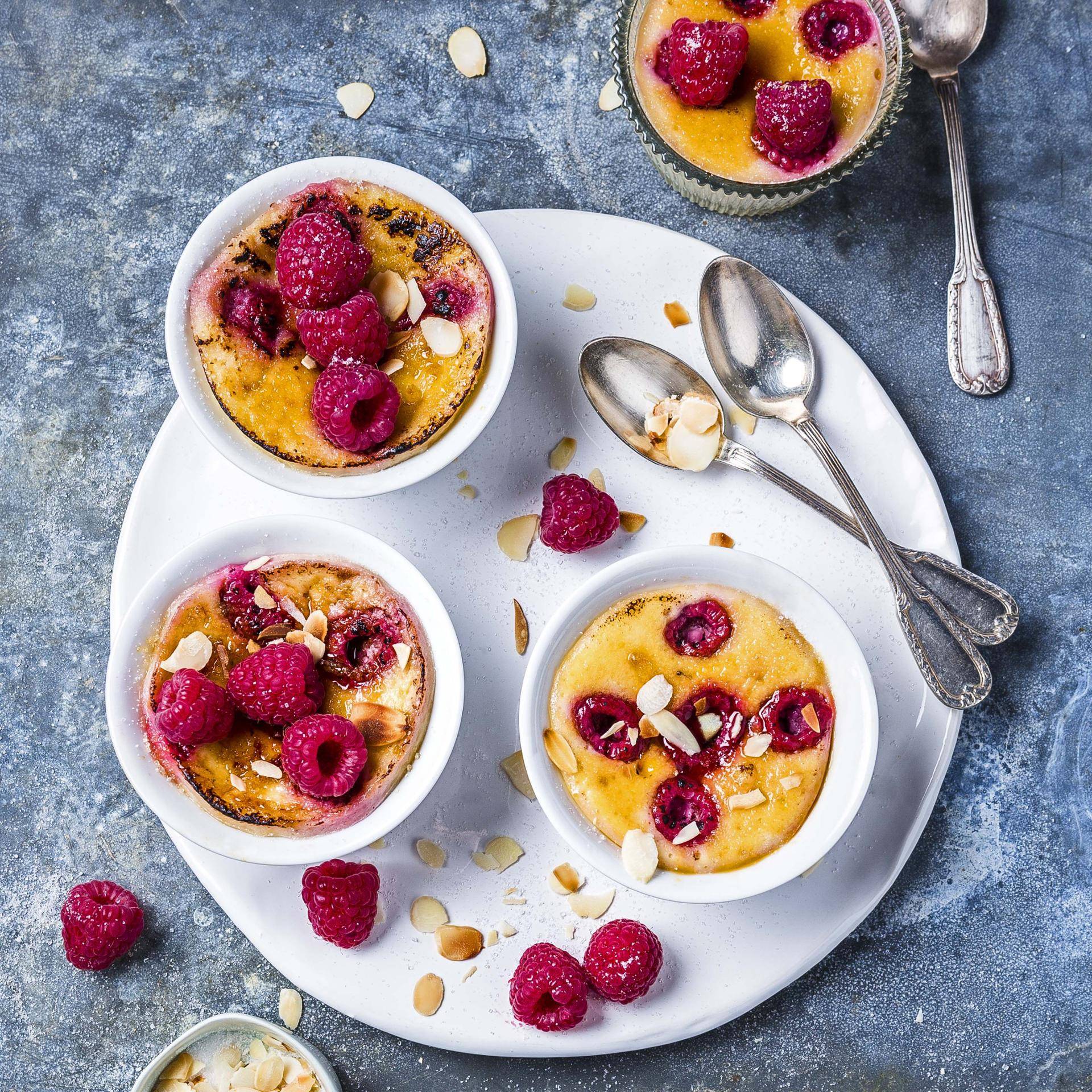 Crème aux amandes et framboises - Recette Cuiseur vapeur | Moulinex