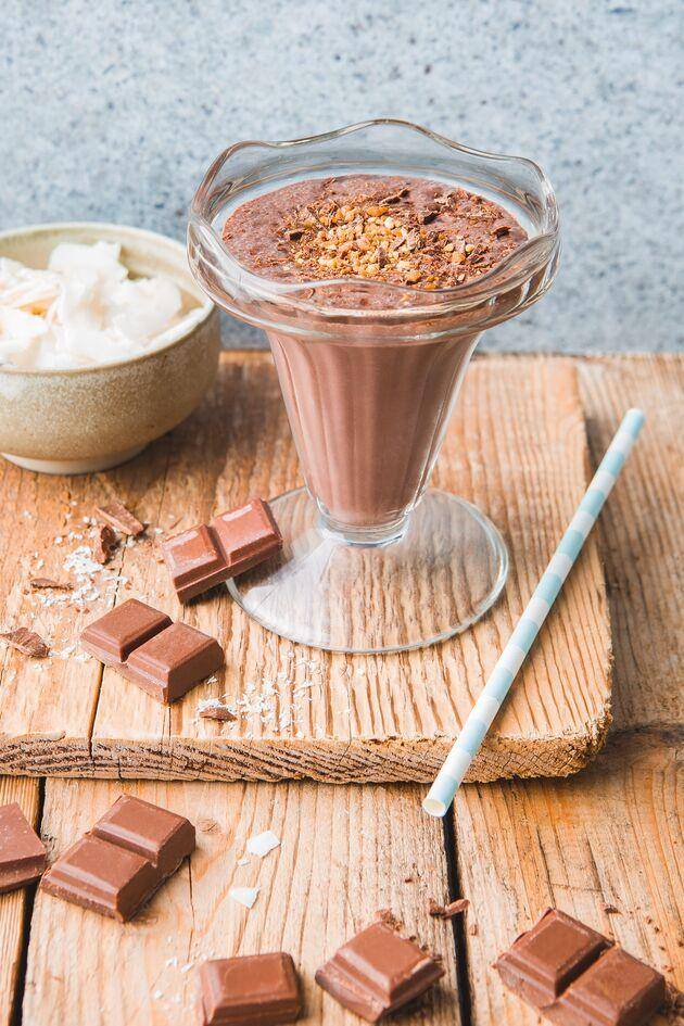 Milkshake chocolat, banane et noix de coco - Recette Perfectmix + | Moulinex