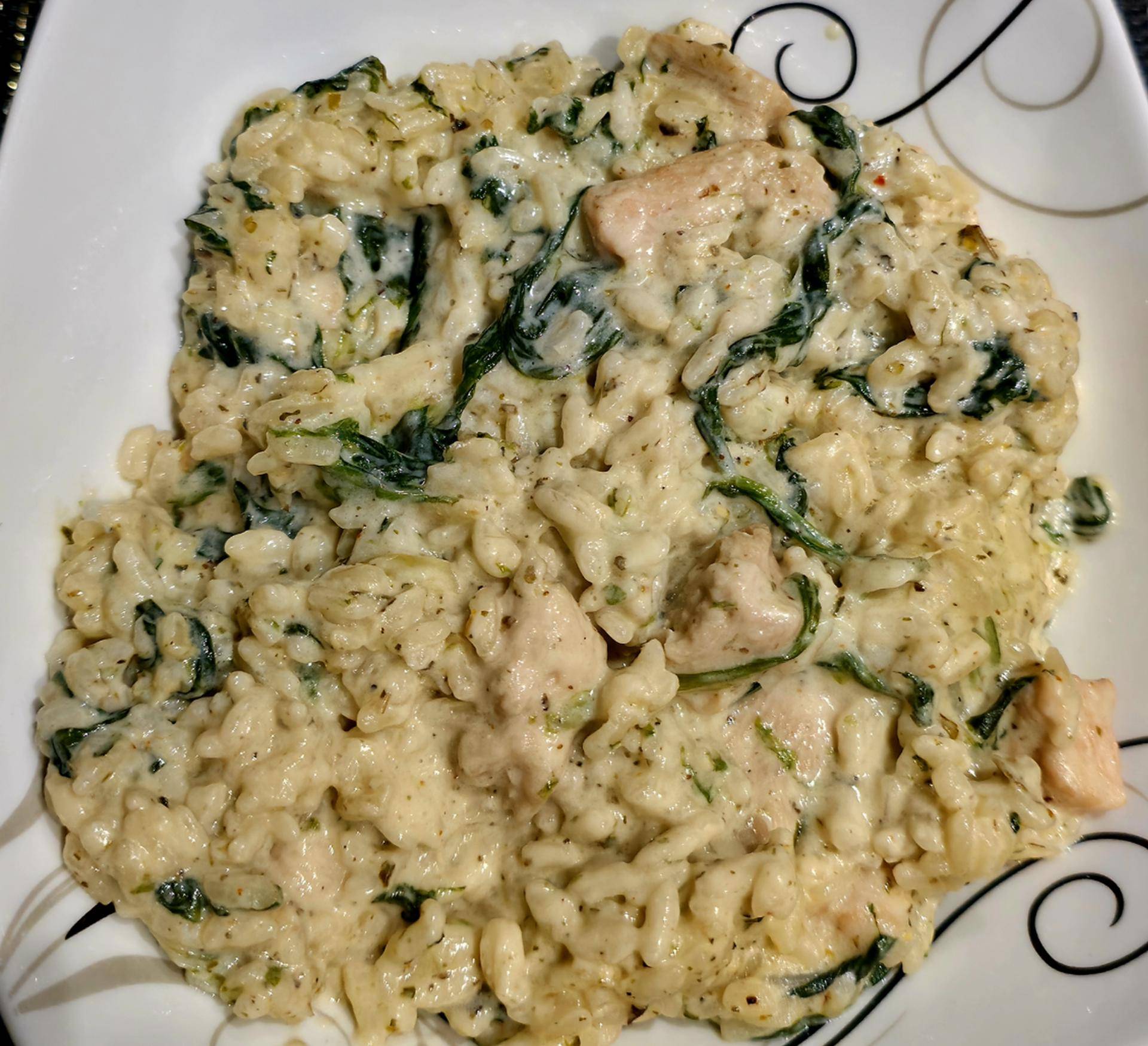 Risotto poulet épinard fraîche. - Recette Cookeo V3 | Moulinex