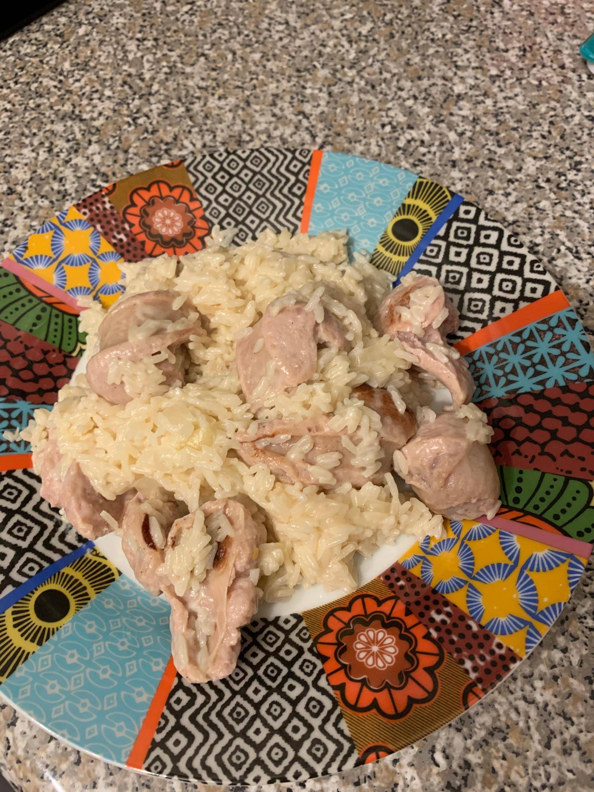 Boudin blanc sur son lit de riz - Recette Cookeo | Moulinex