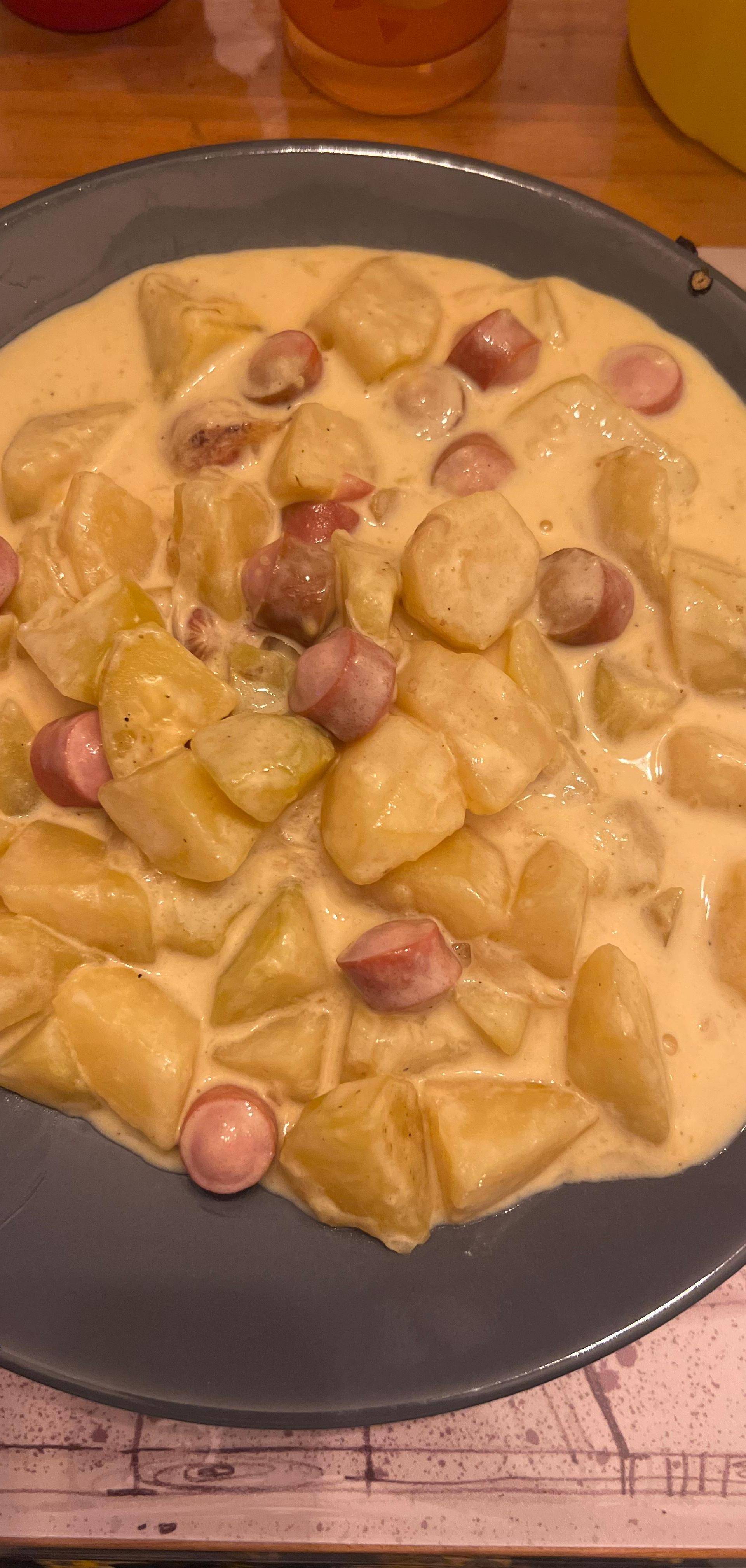 Pommes de terre knackis au cheddar de leeaaak - Recette Cookeo | Moulinex