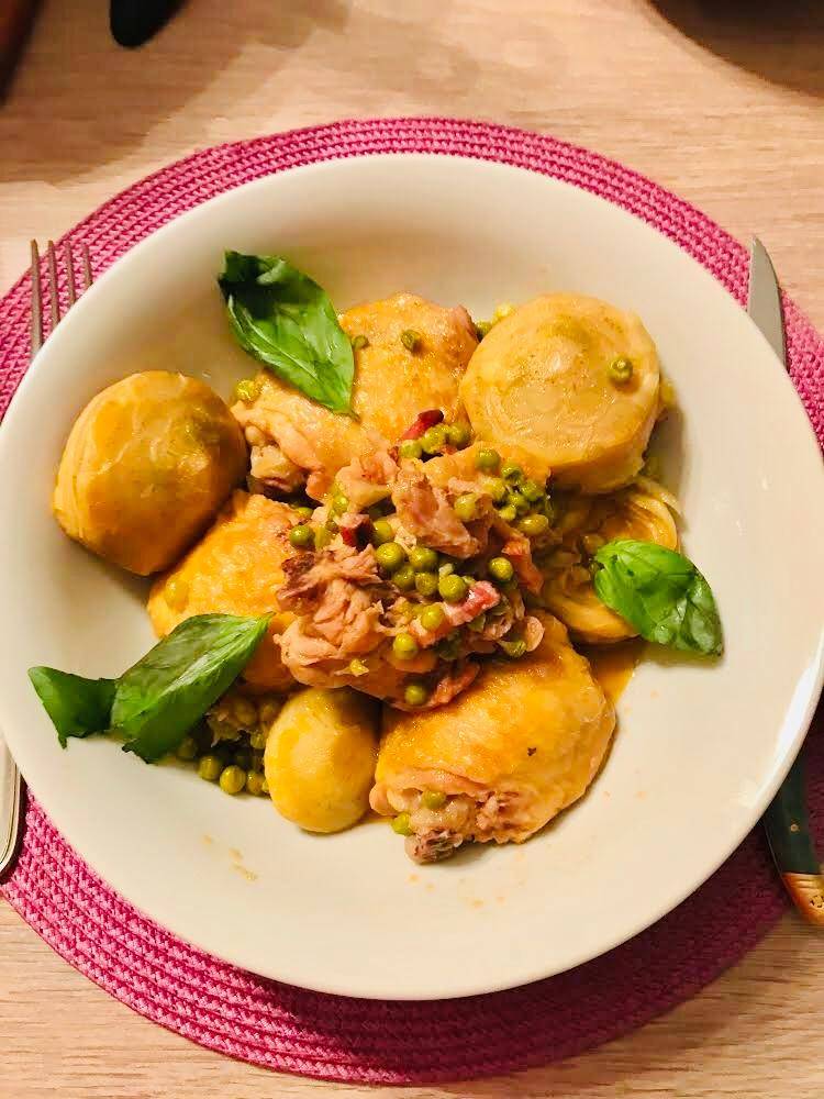 Poulet au basilic et ses légumes - Recette Cookeo | Moulinex