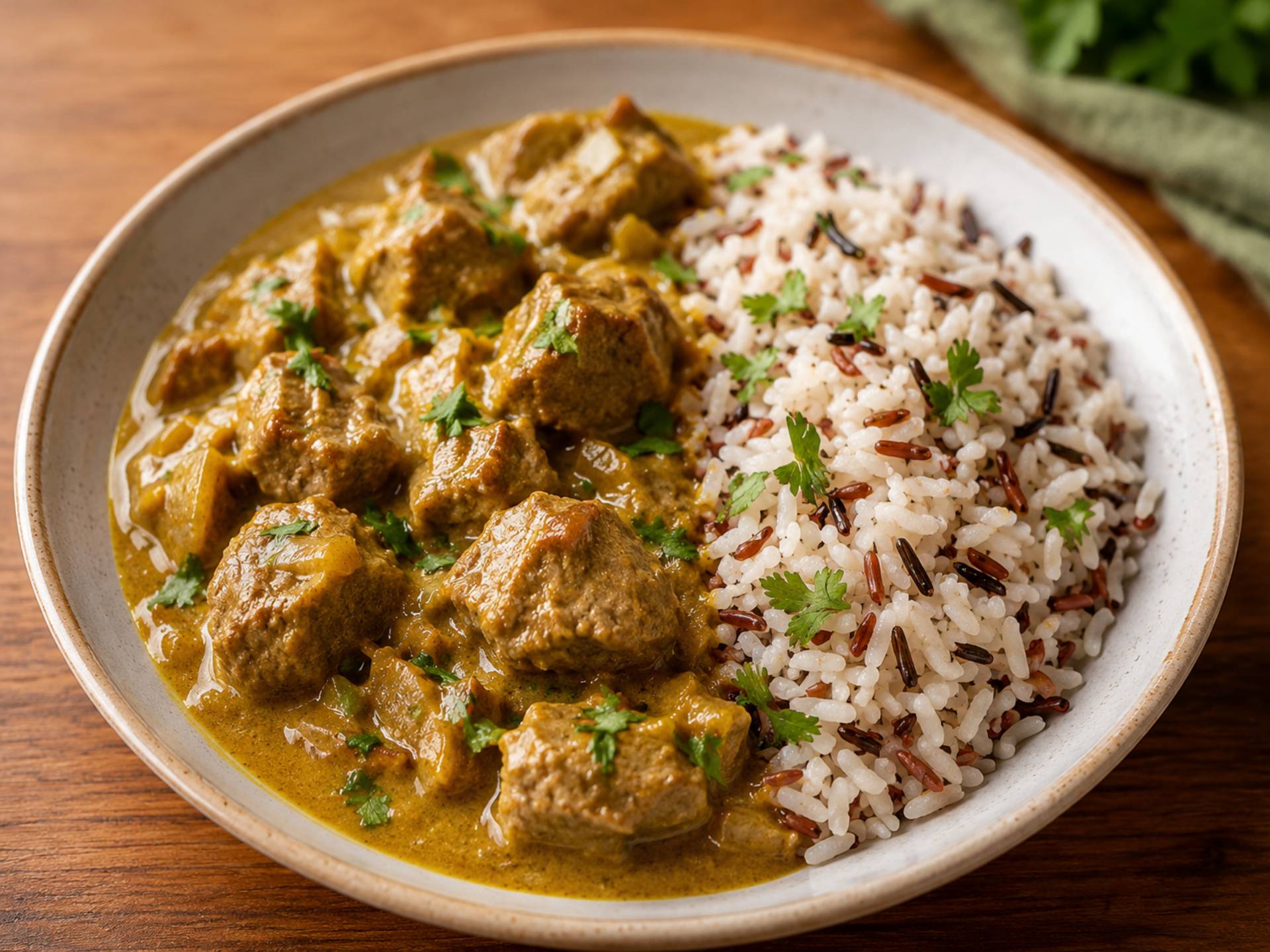 Curry d’agneau au yaourt et riz 3 riz - Recette Cookeo 9in1 | Moulinex
