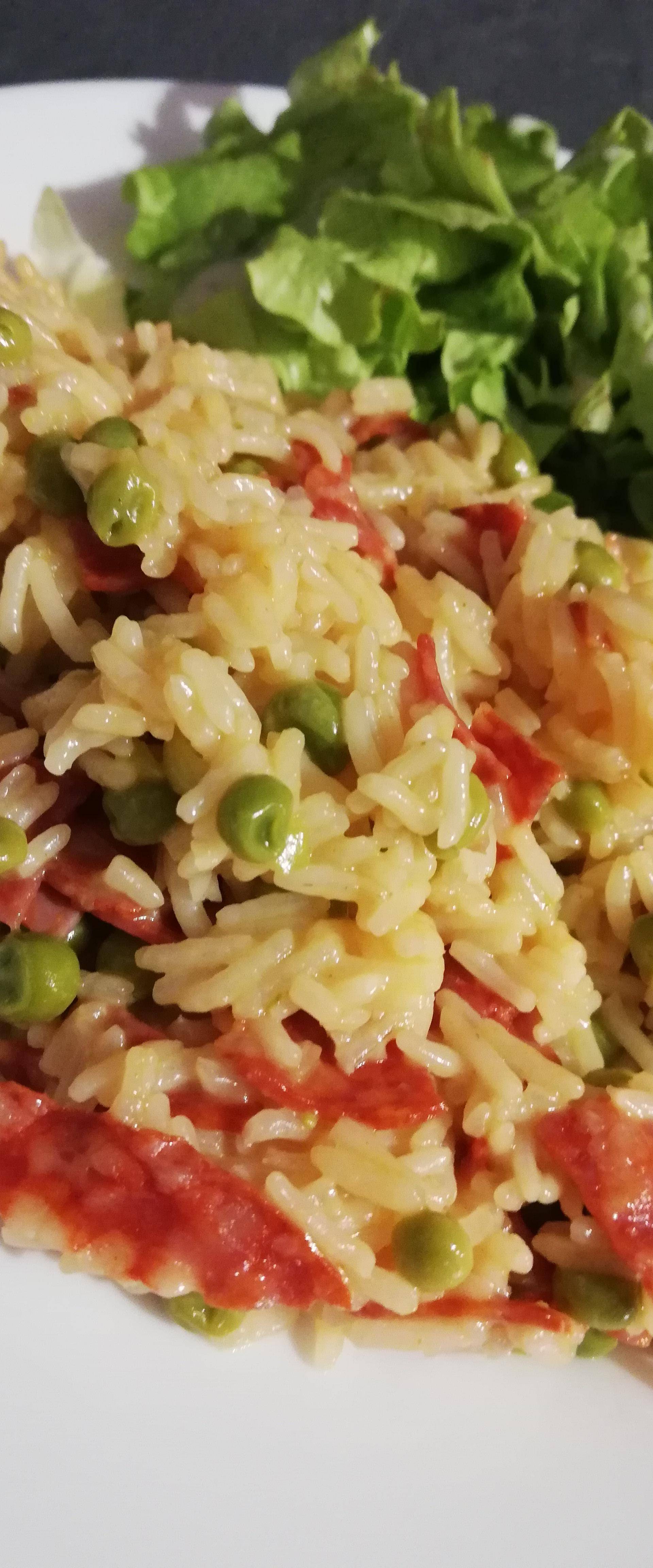 Riz, petit pois, Chorizo - Recette Cookeo | Moulinex