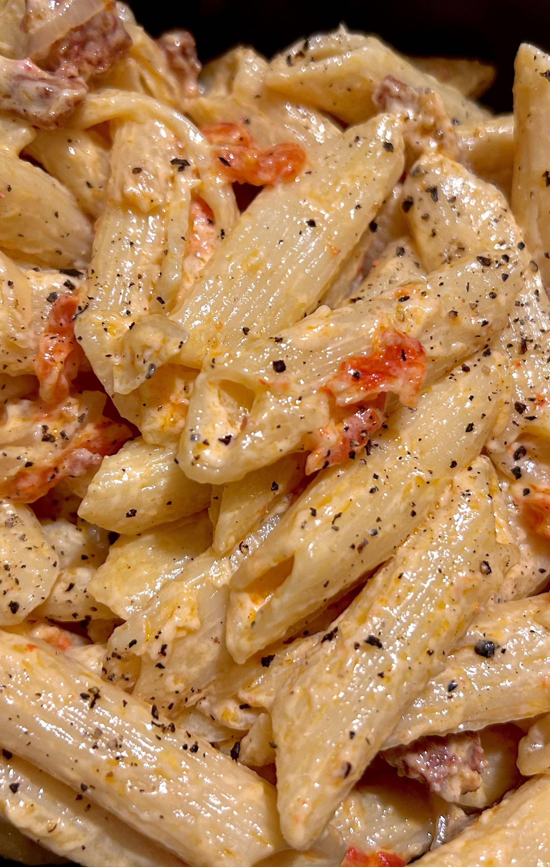 Pâtes fondantes au chorizo ibérique et velours de poivron rouge - Recette Cookeo 9in1 | Moulinex