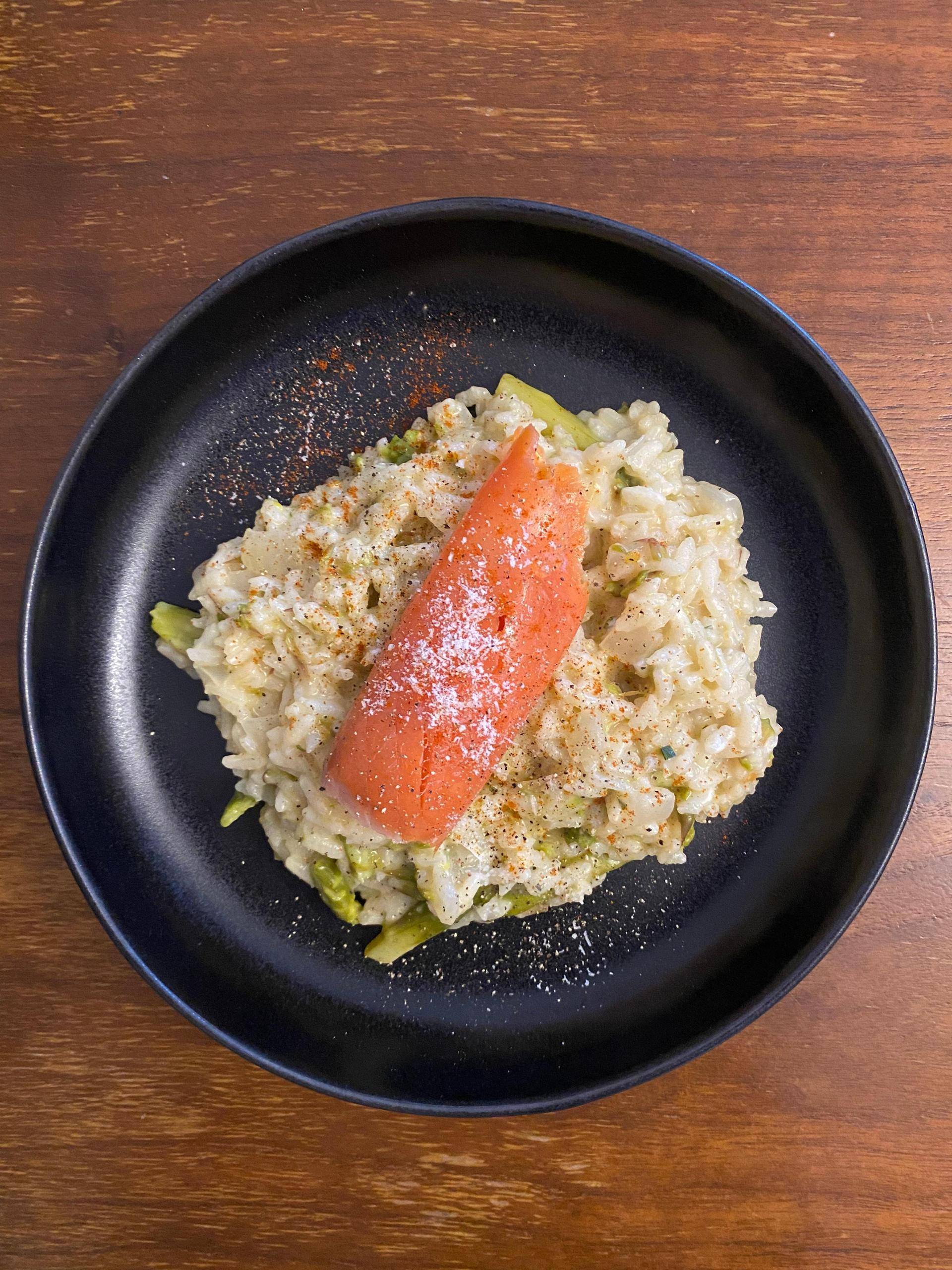 Risotto Asperges Boursin et Saumon - Recette Cookeo | Moulinex