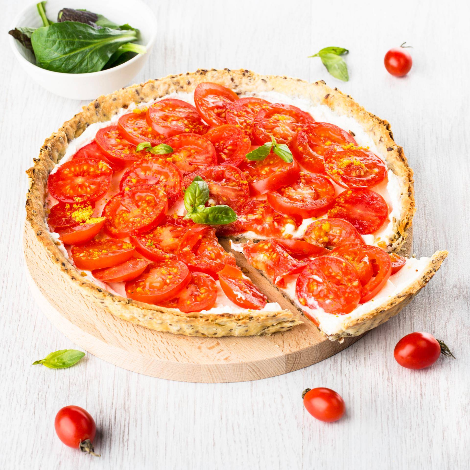 Tarte à la tomate et basilic - Recette Companion | Moulinex