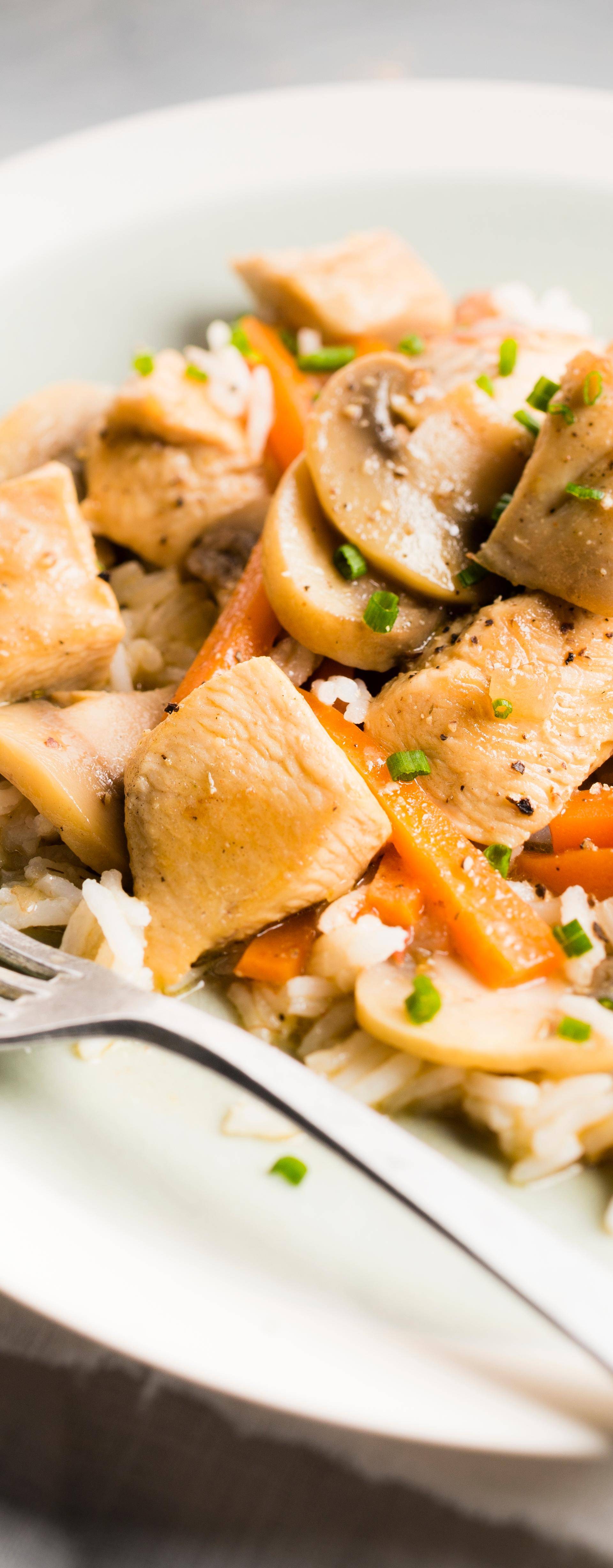 Riz au poulet à la forestière - Recette Cookeo | Moulinex