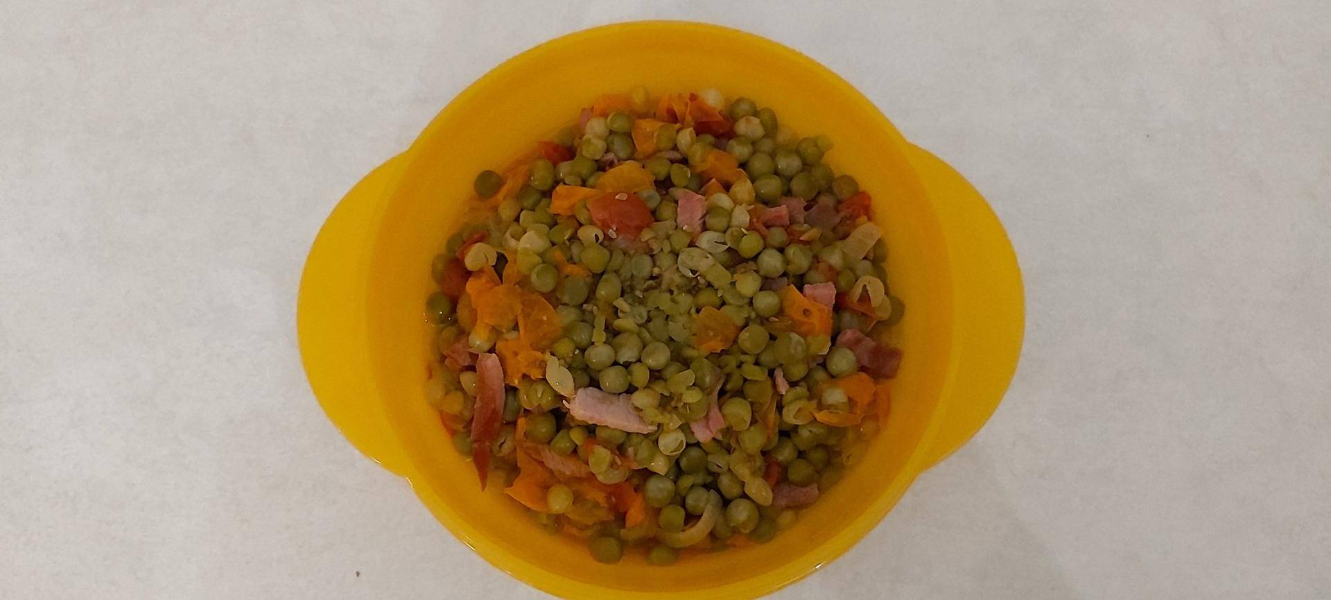 Petits pois bacon tomate - Recette Cookeo | Moulinex