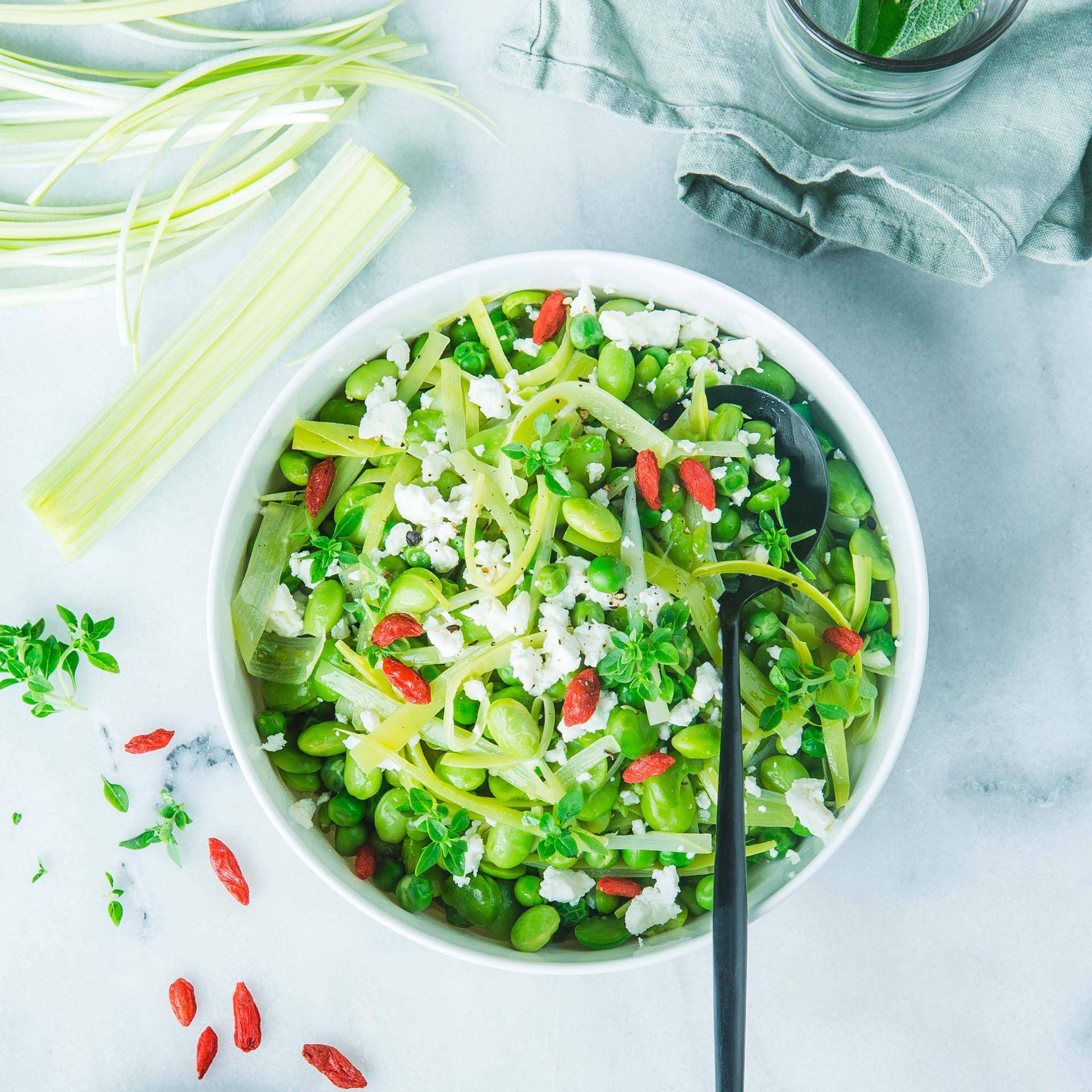 Mijoté de pois, poireau et feta - Recette Companion | Moulinex
