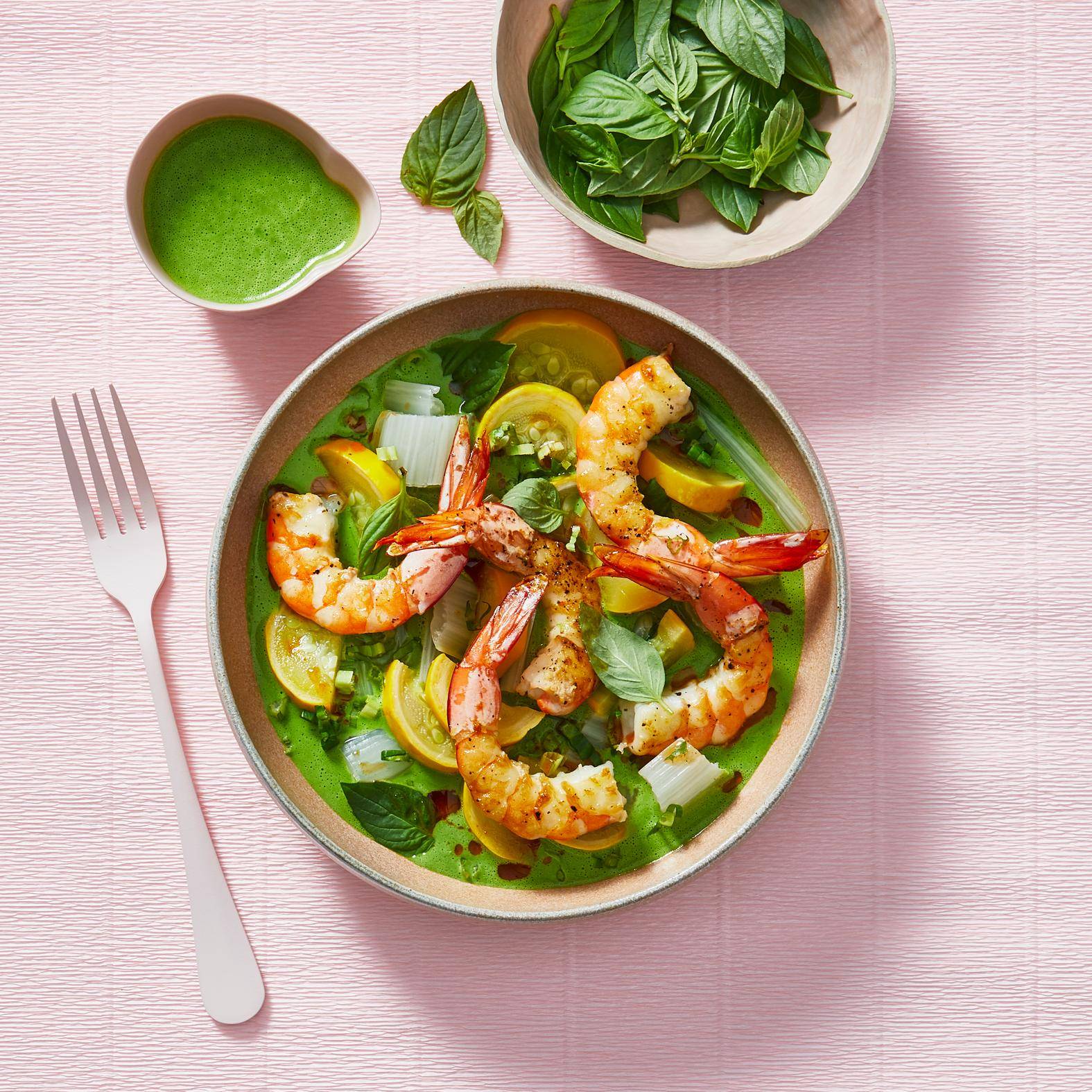 Curry vert au lait de coco et crevettes - Recette Click&Cook | Moulinex