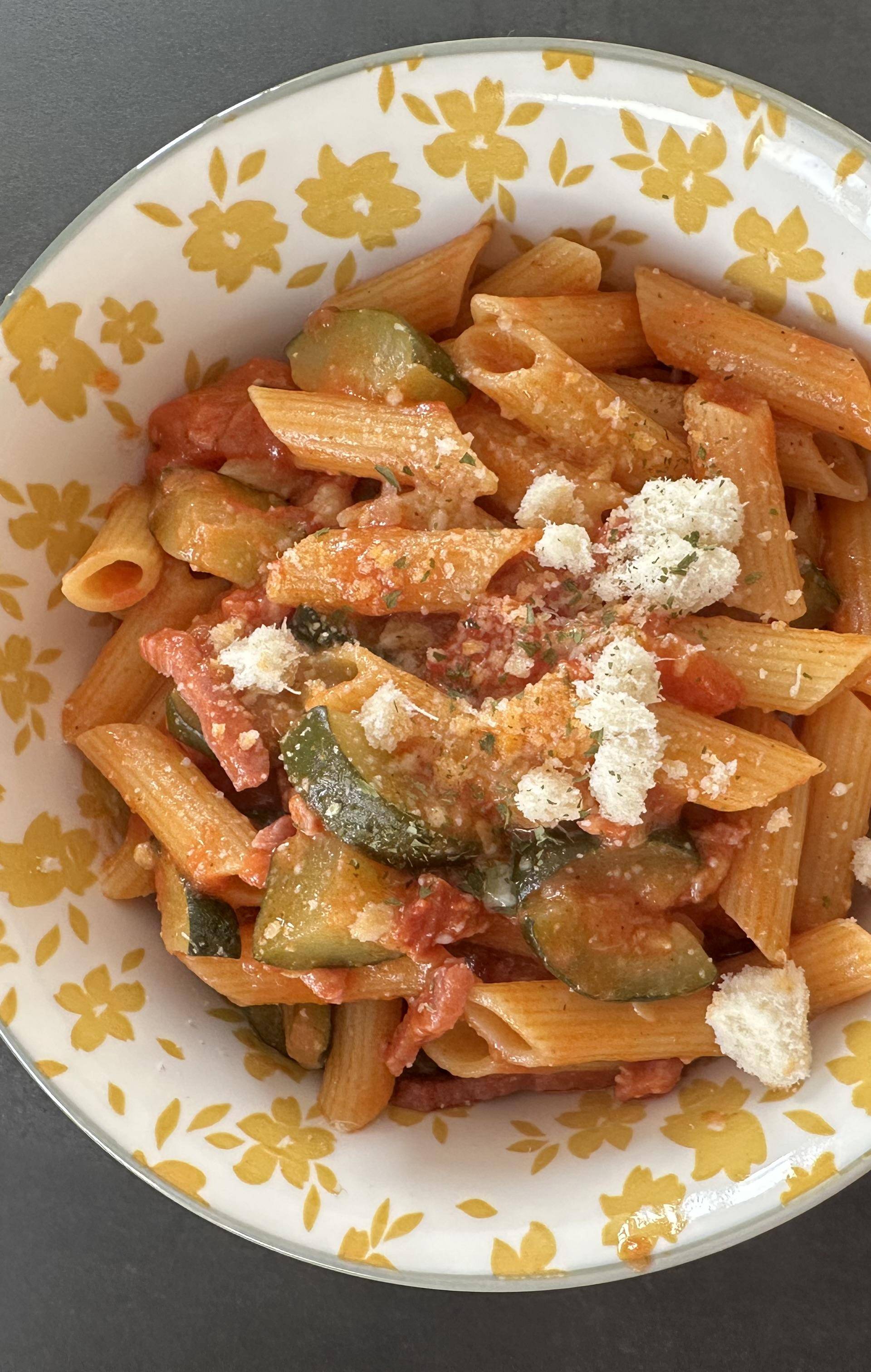 Courgettes tomates pâtes boursin - Recette Cookeo | Moulinex