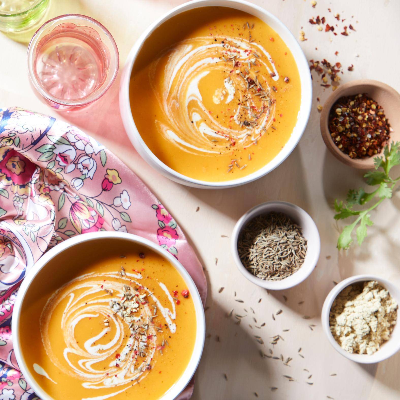 Soupe crémeuse de tomate à l'indienne - Recette Perfectmix Cook | Moulinex