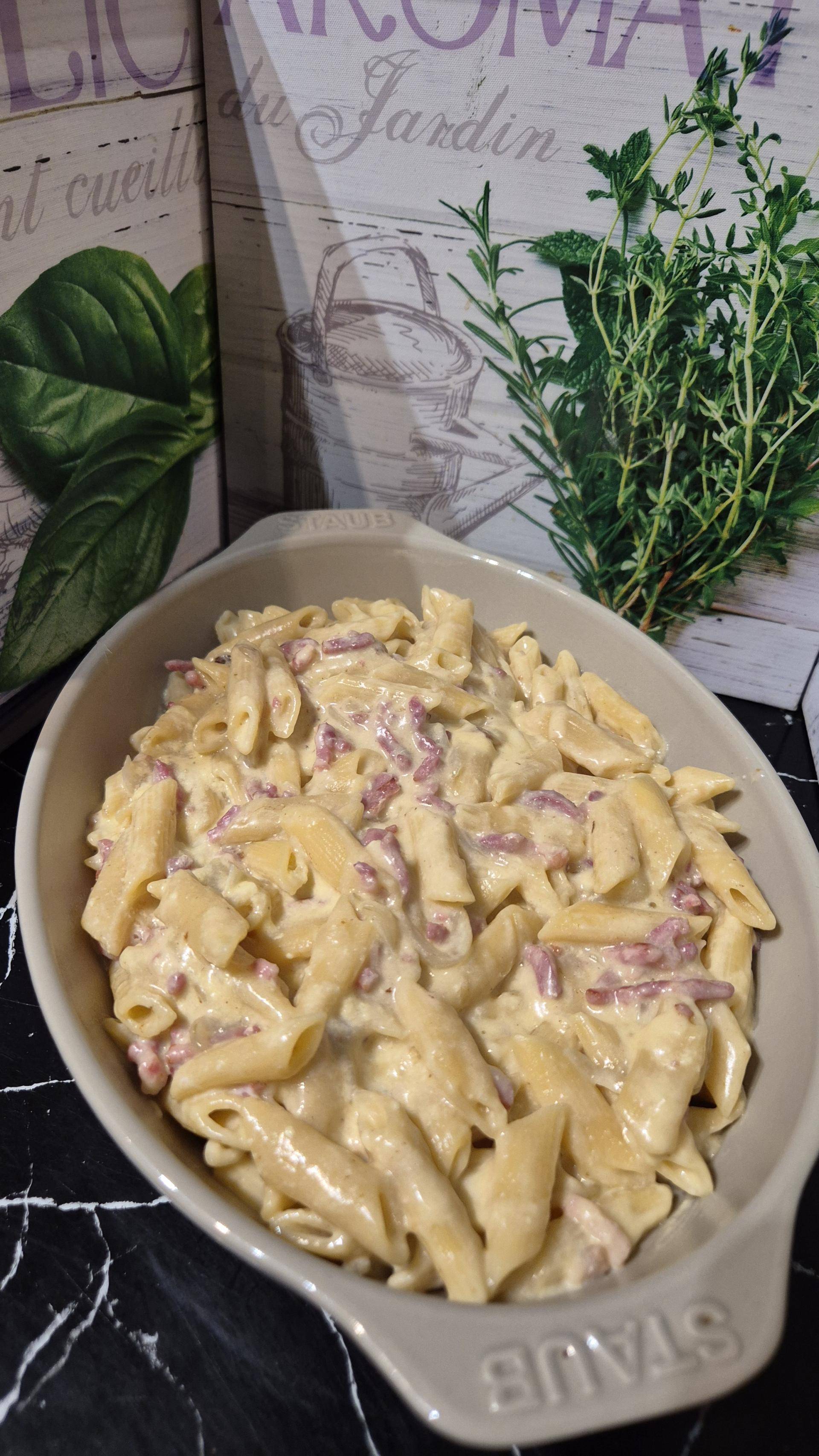 Pâtes carbonara crémeuses au Cookeo infinity - Recette Cookeo Infinity Autostir | Moulinex