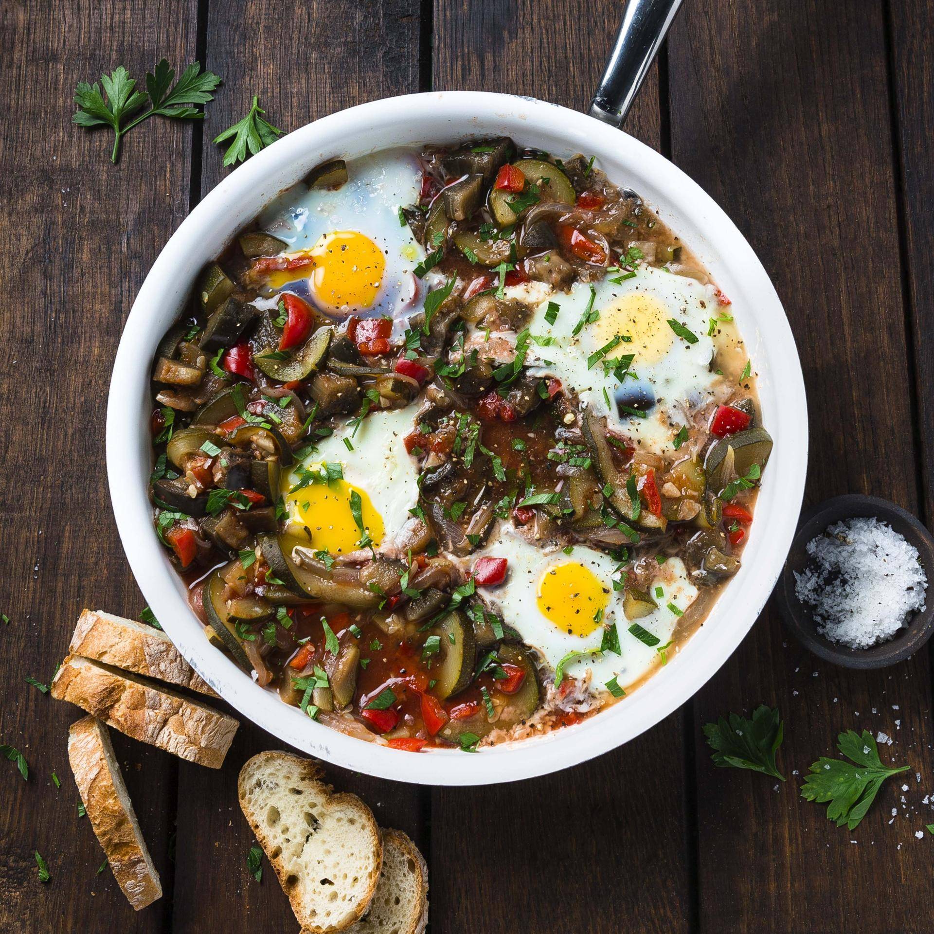 Ratatouille aux oeufs - Recette Cuiseur vapeur | Moulinex