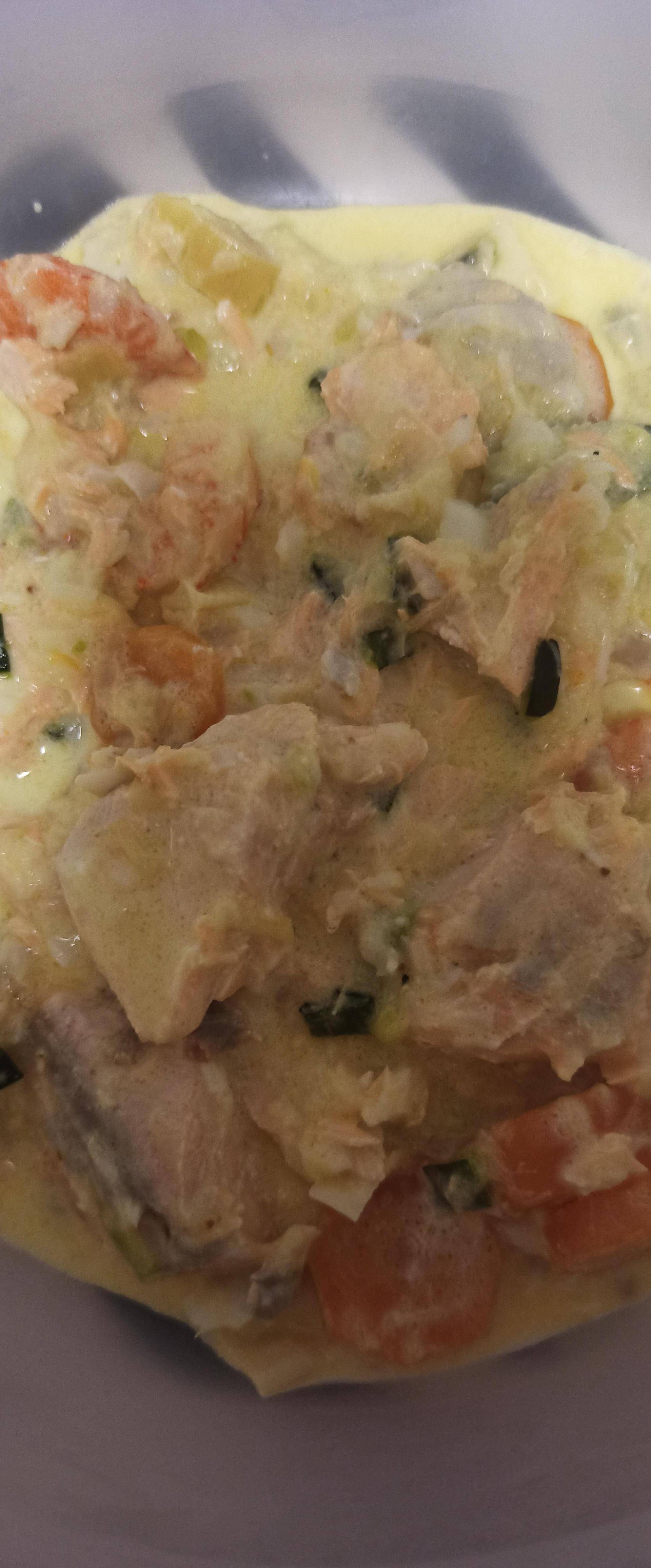 Blanquette van zeebaars met groene curry en kokosmelk - Recette Companion Connect | Moulinex