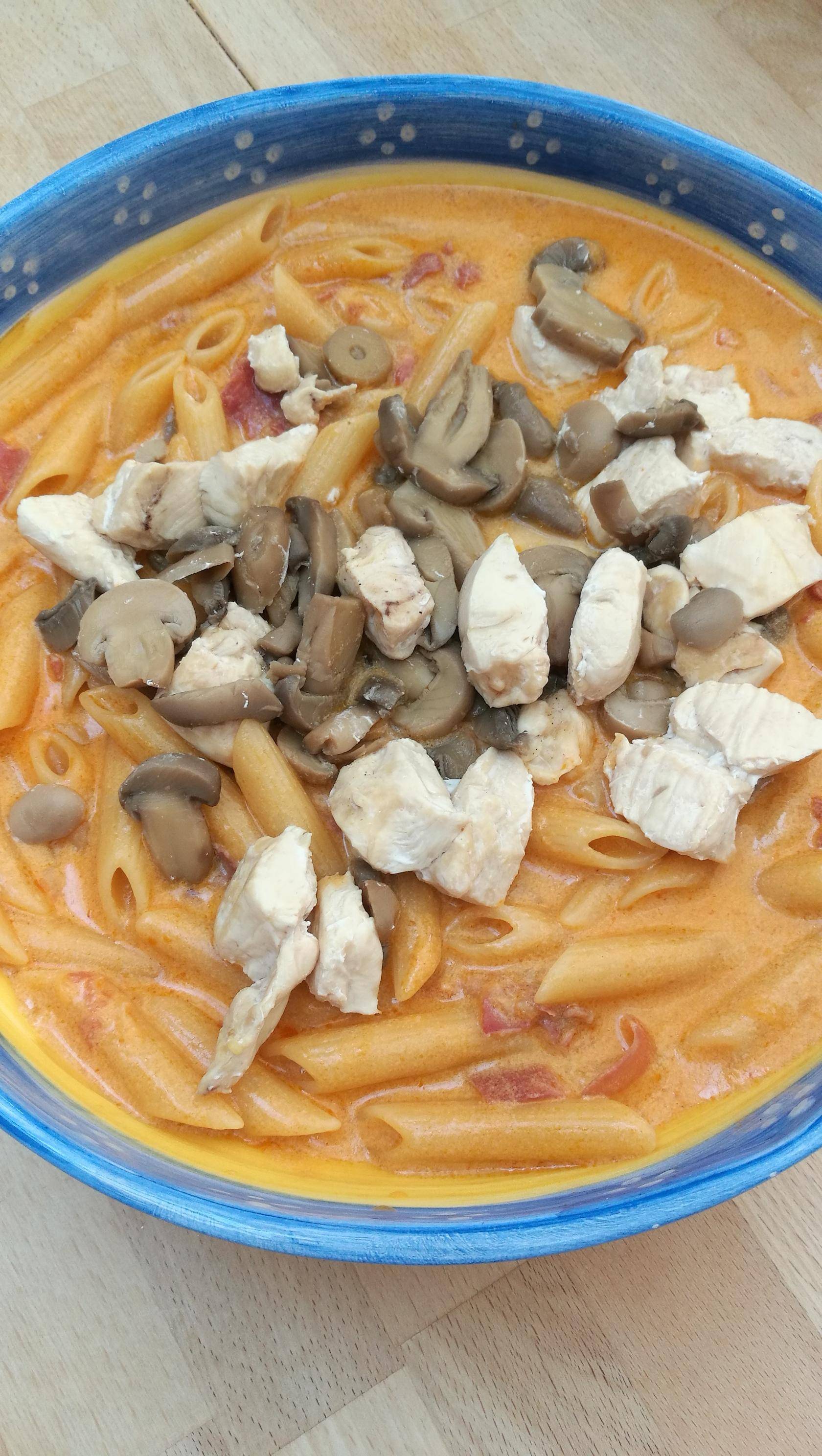 Penne au poulet et champignons - Recette Companion Connect XL | Moulinex