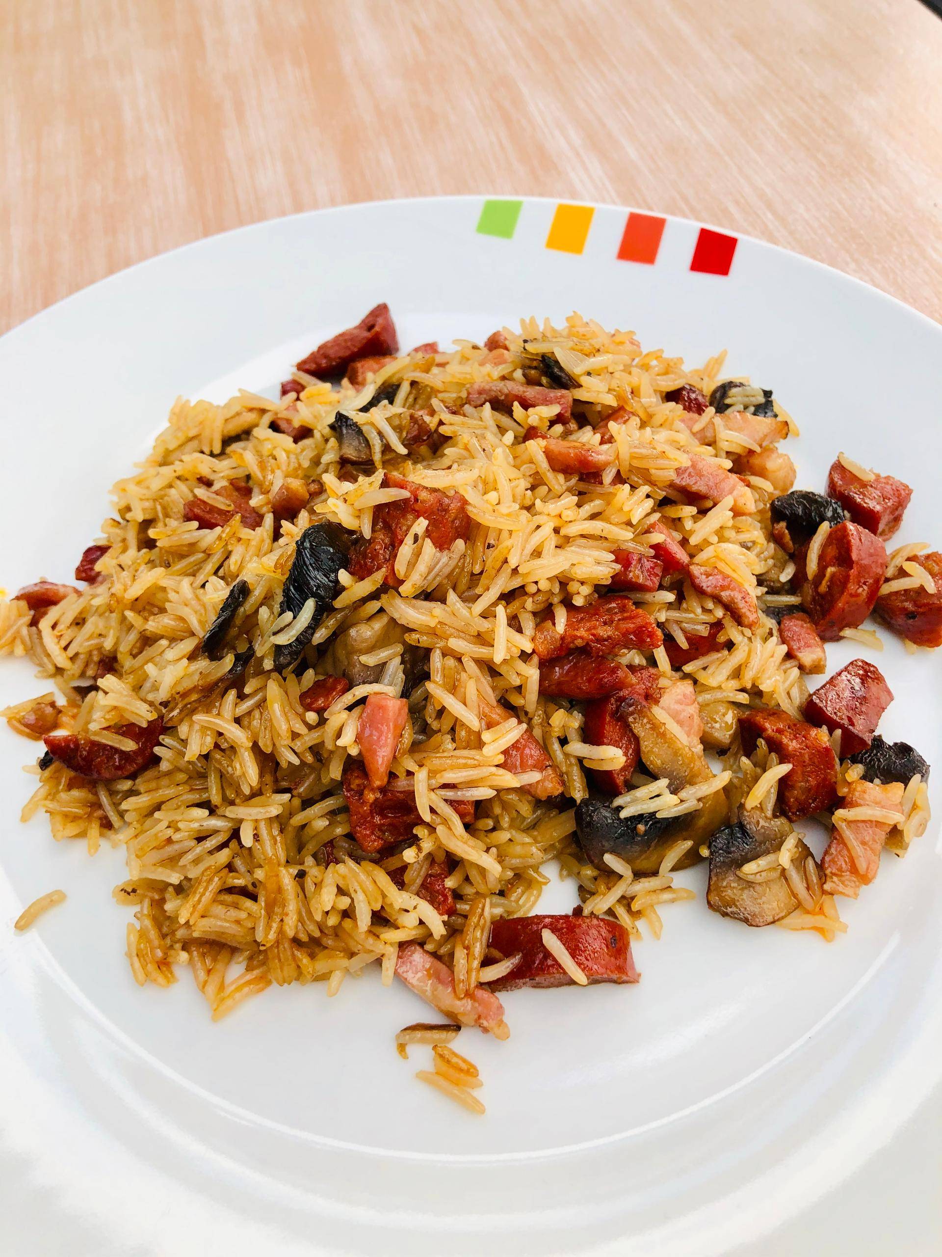 Riz basmati aux lardons, champignons et chorizo - Recette Cookeo | Moulinex