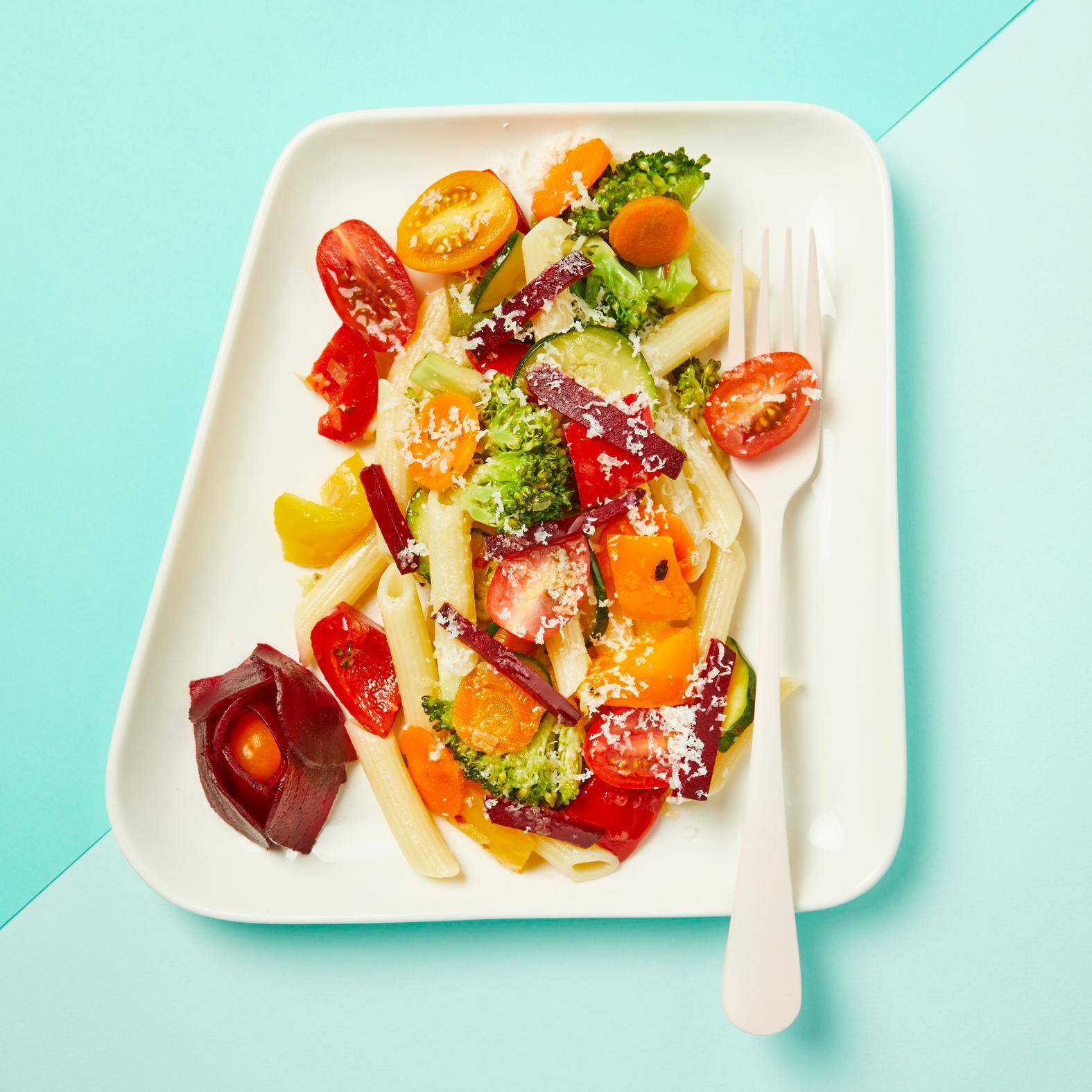 Pâtes arc-en-ciel - Recette Cook'in One | Moulinex