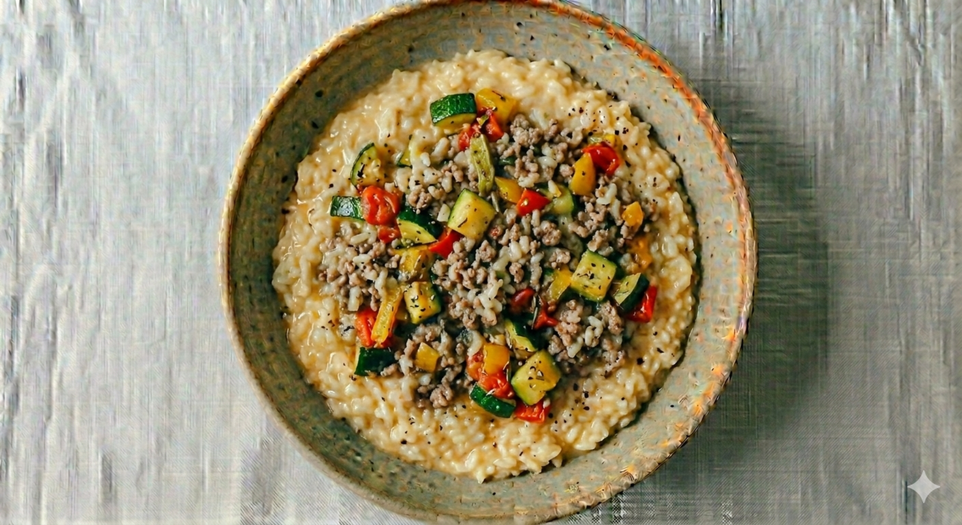 Riz crémeux, Courgettes à la provençale et Viande hachée - Recette Cookeo V3 | Moulinex