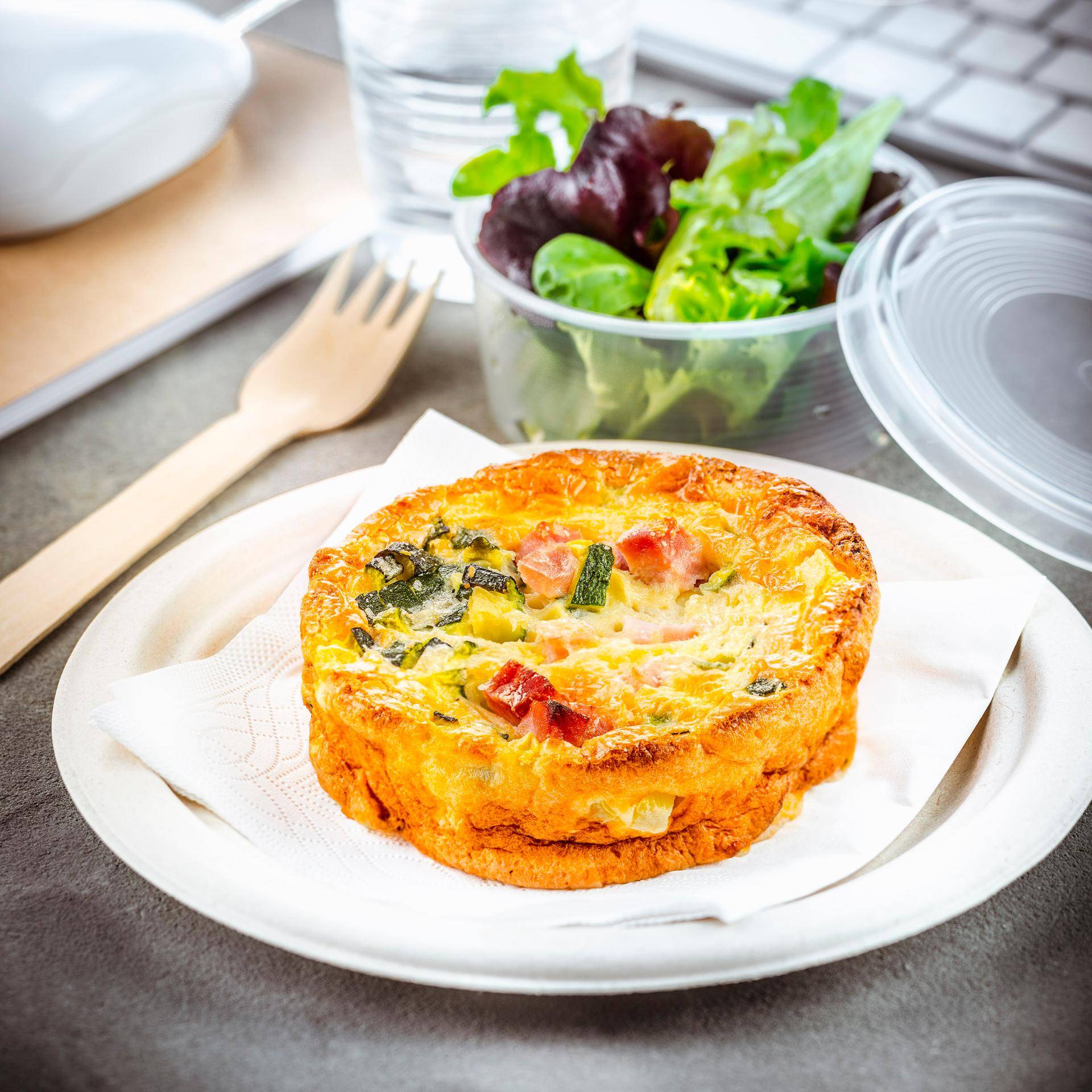 Quiche sans pâte aux courgettes et jambon - Recette Companion | Moulinex