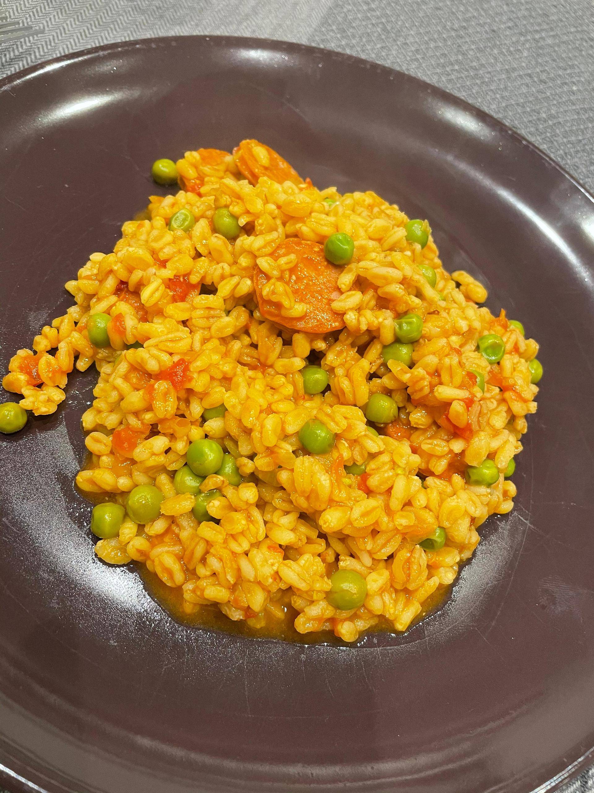Blésotto chorizo - petits pois - Recette Companion Connect XL | Moulinex