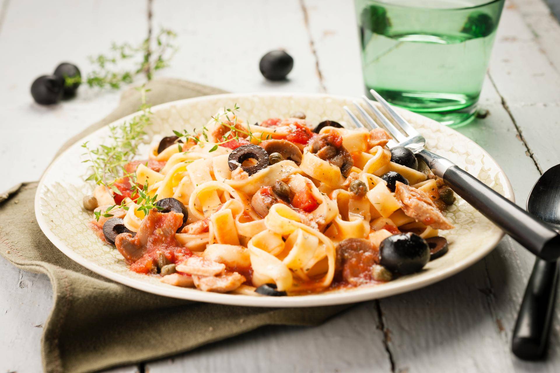 Tagliatelli met tonijn en tomaat - Recette Cookeo | Moulinex
