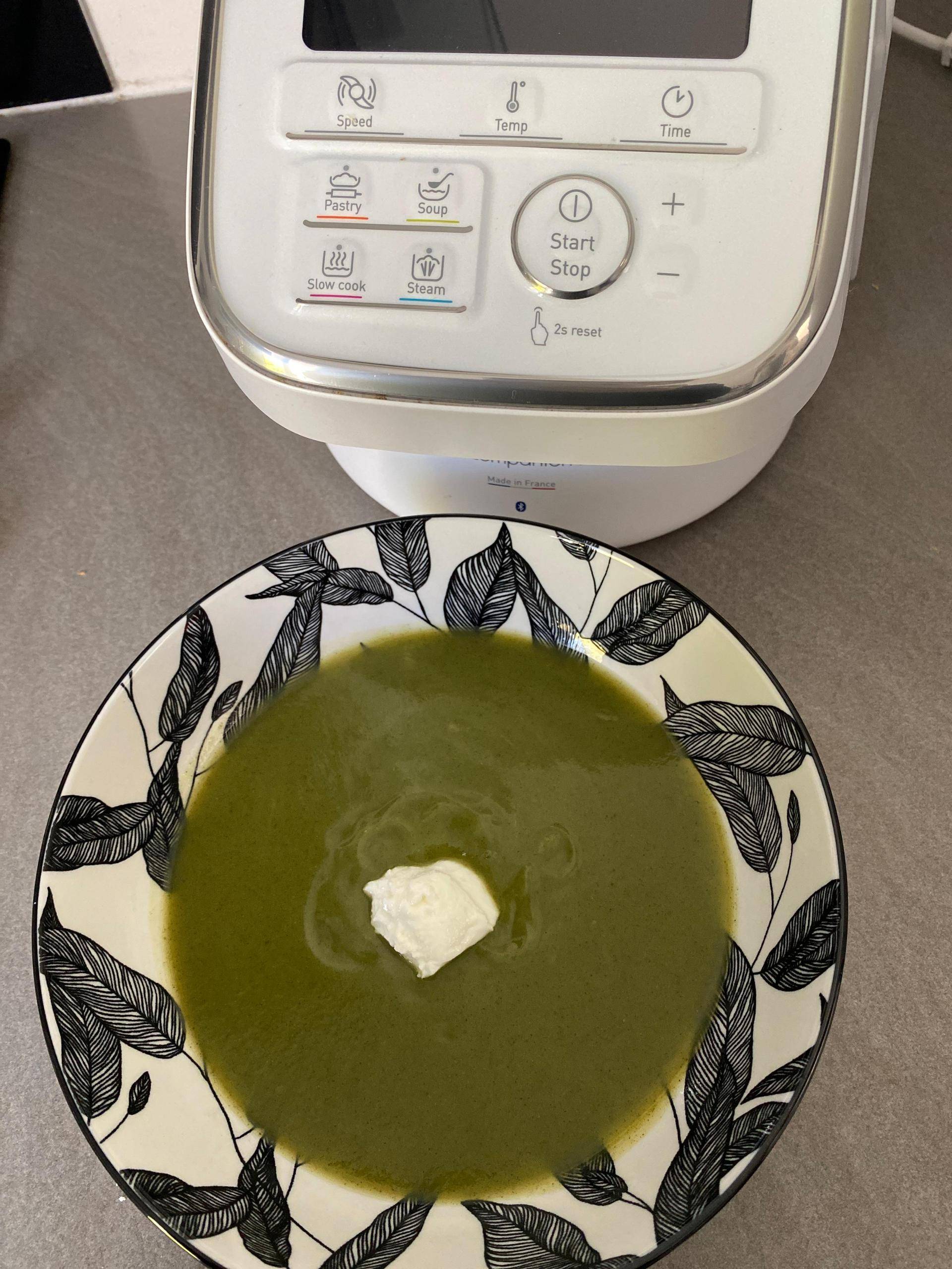 Soupe courgettes menthe sans féculent - Recette Companion Connect XL | Moulinex