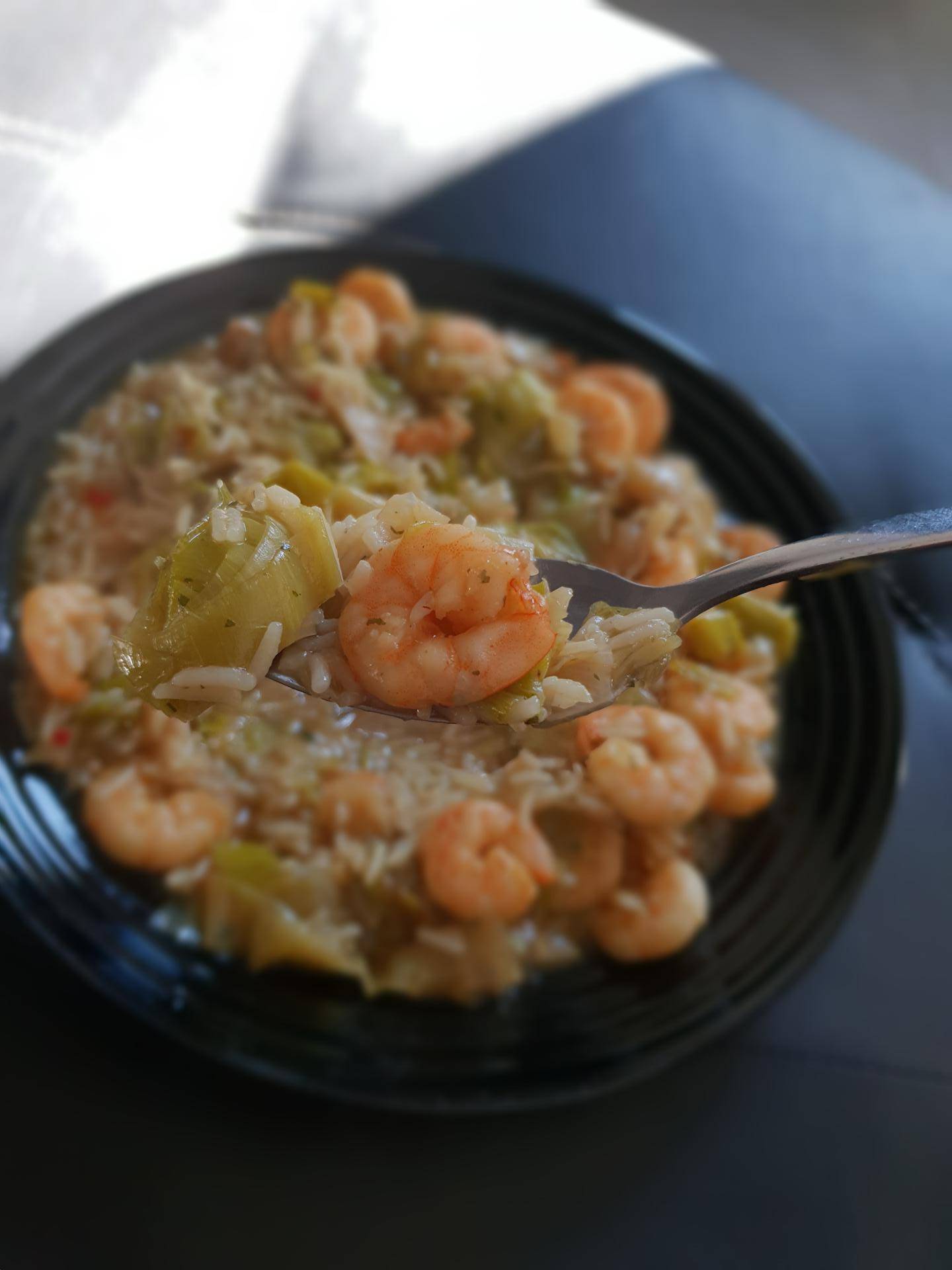 Riz crevettes aux poireaux fondants - Recette Cookeo | Moulinex