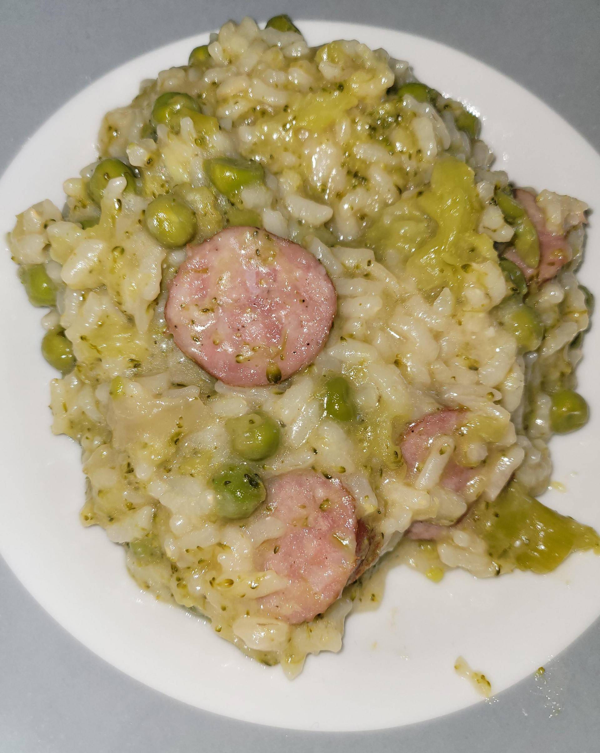 Risotto vert aux saucisses fumées - Recette Cookeo V3 | Moulinex