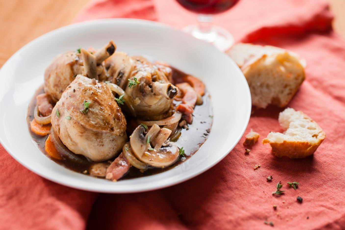 Coq au vin rouge - Recette Cookeo | Moulinex