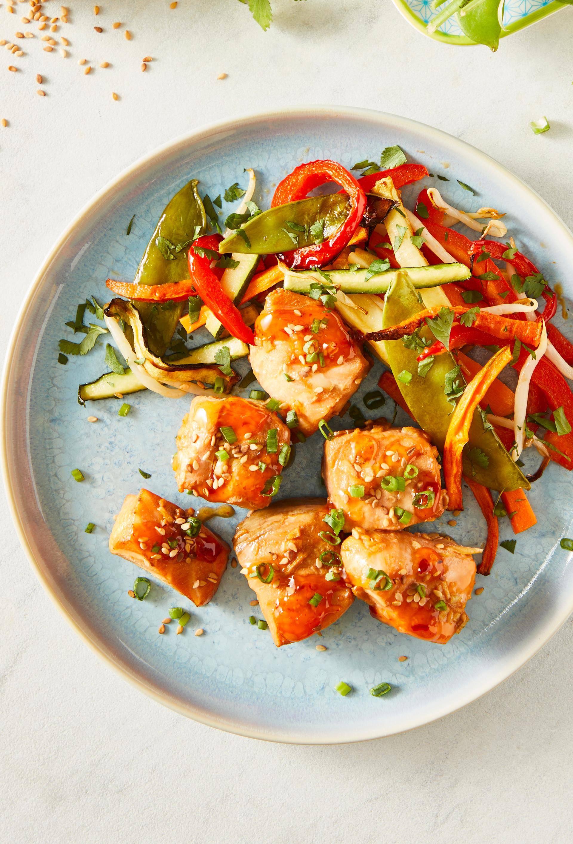 Zalm op Thaise wijze - Recette Easy Fry Compact | Moulinex