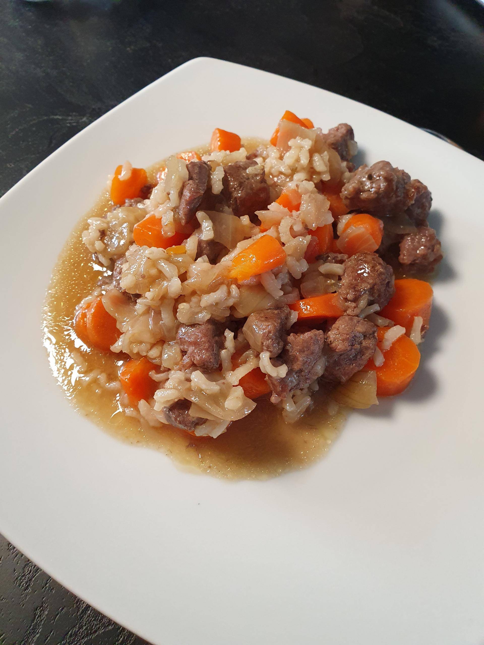 Bœuf haché carottes er riz. - Recette Cookeo Infinity Autostir | Moulinex